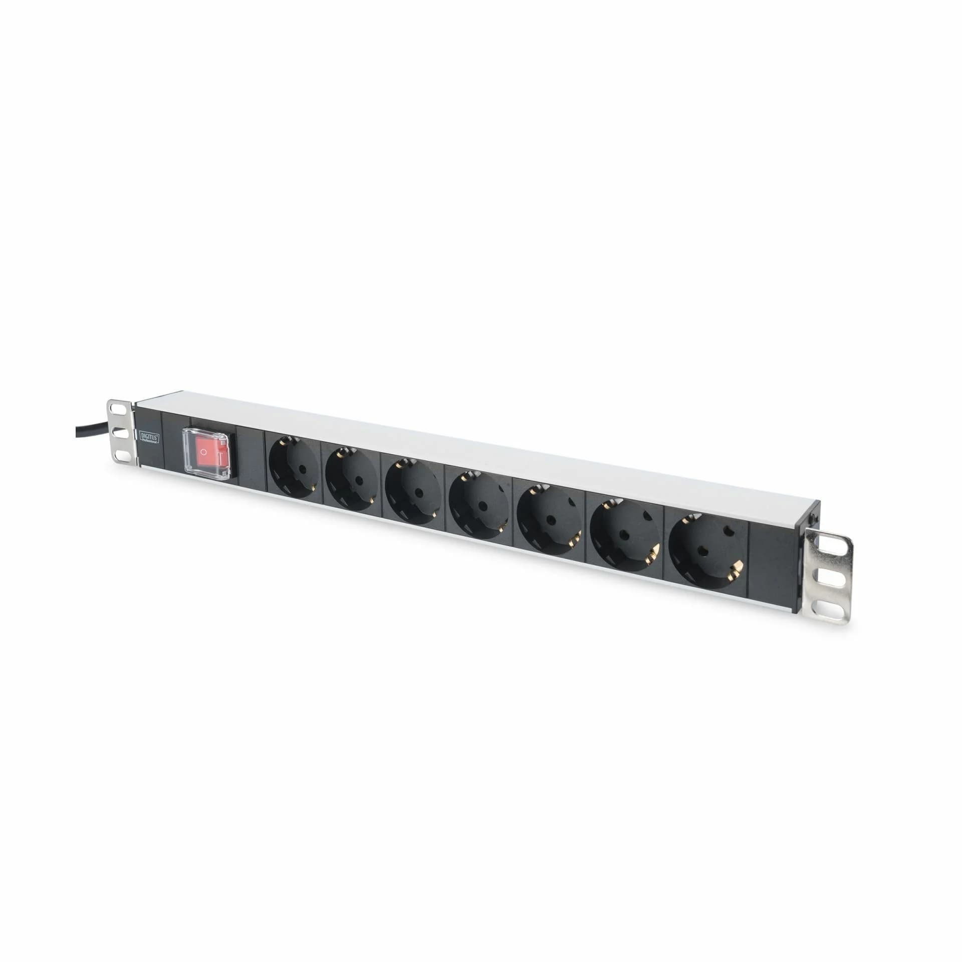 Digitus razdelilec rack 7x220V ALU+ stikalo črno/siv DN-95402 - slika 6