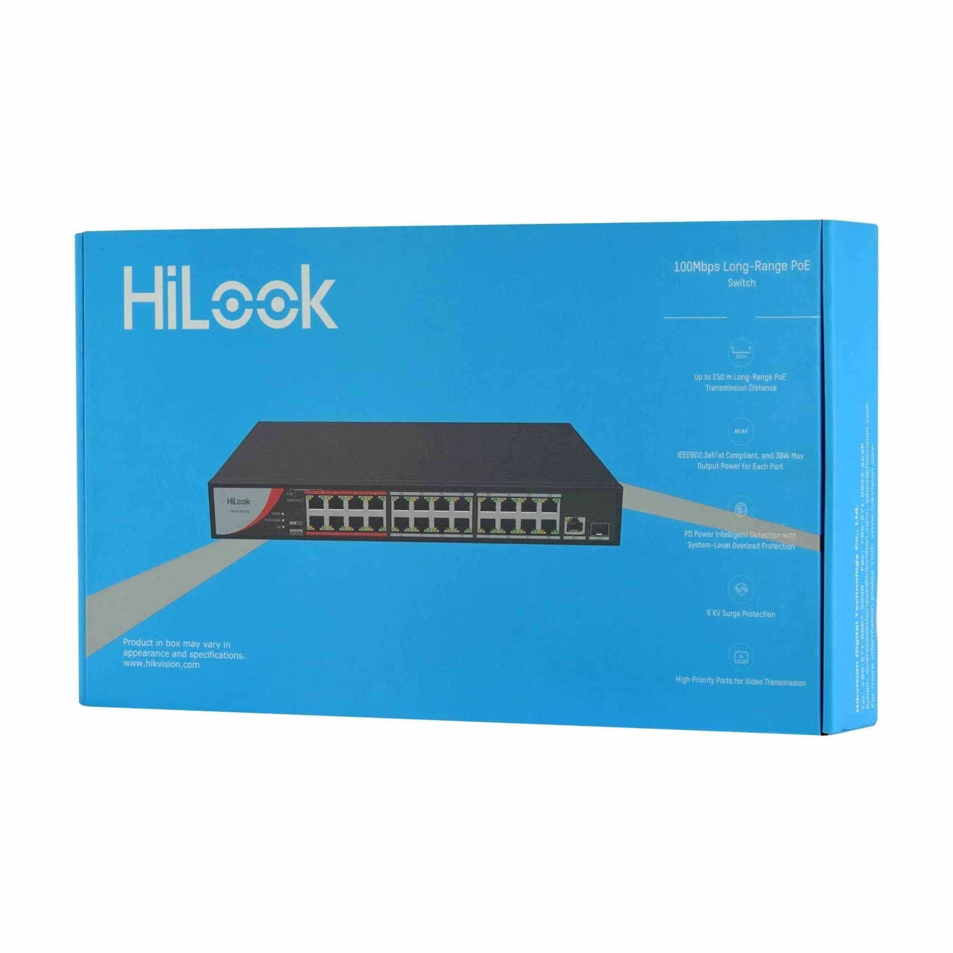 HiLook stikalo 100M 24-port PoE rack + SFP 1xGiga uplink NS-0326P-230(B) - slika 4