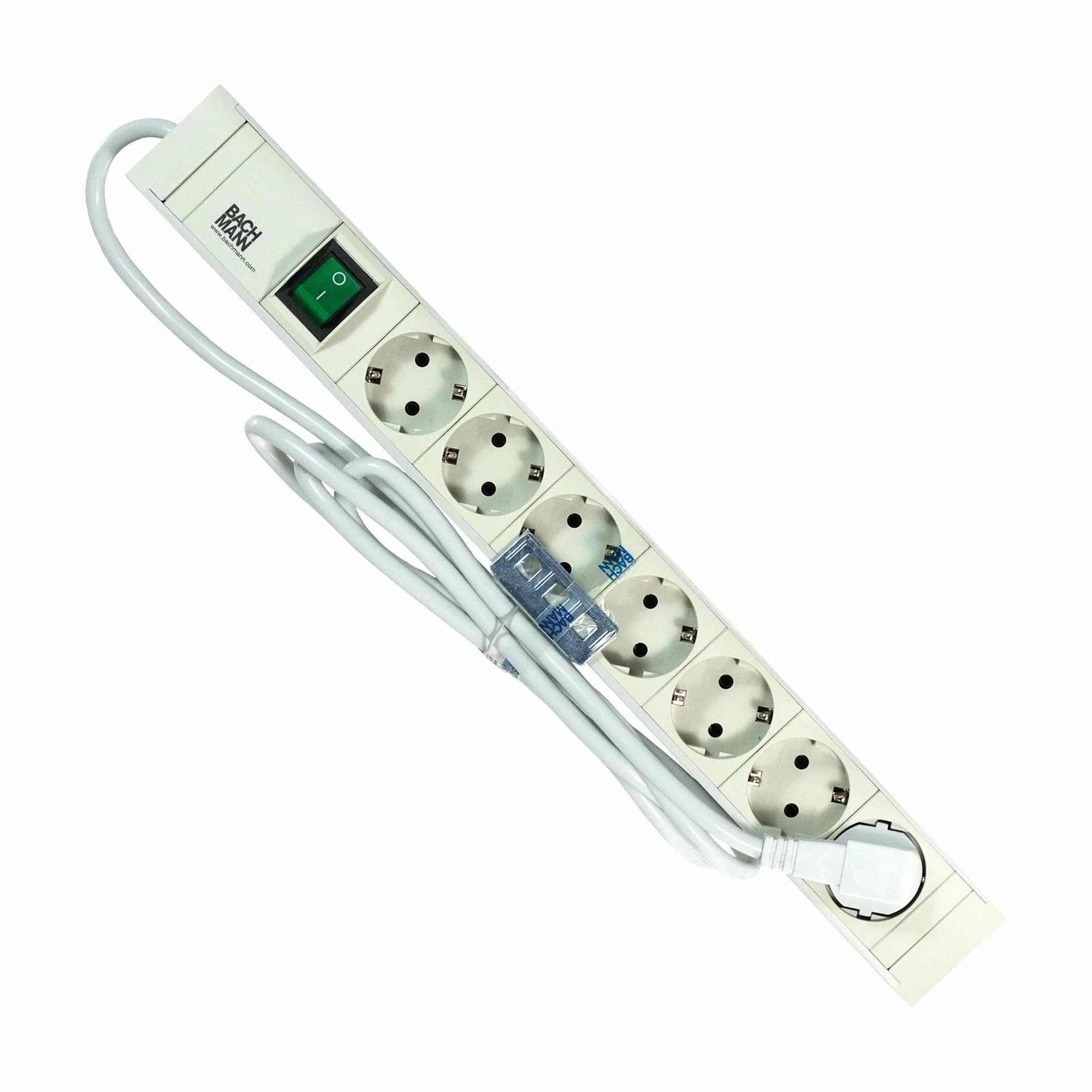 Bachmann razdelilec rack 7x250V PVC siv s stikalom 2m 333.600 - slika 2