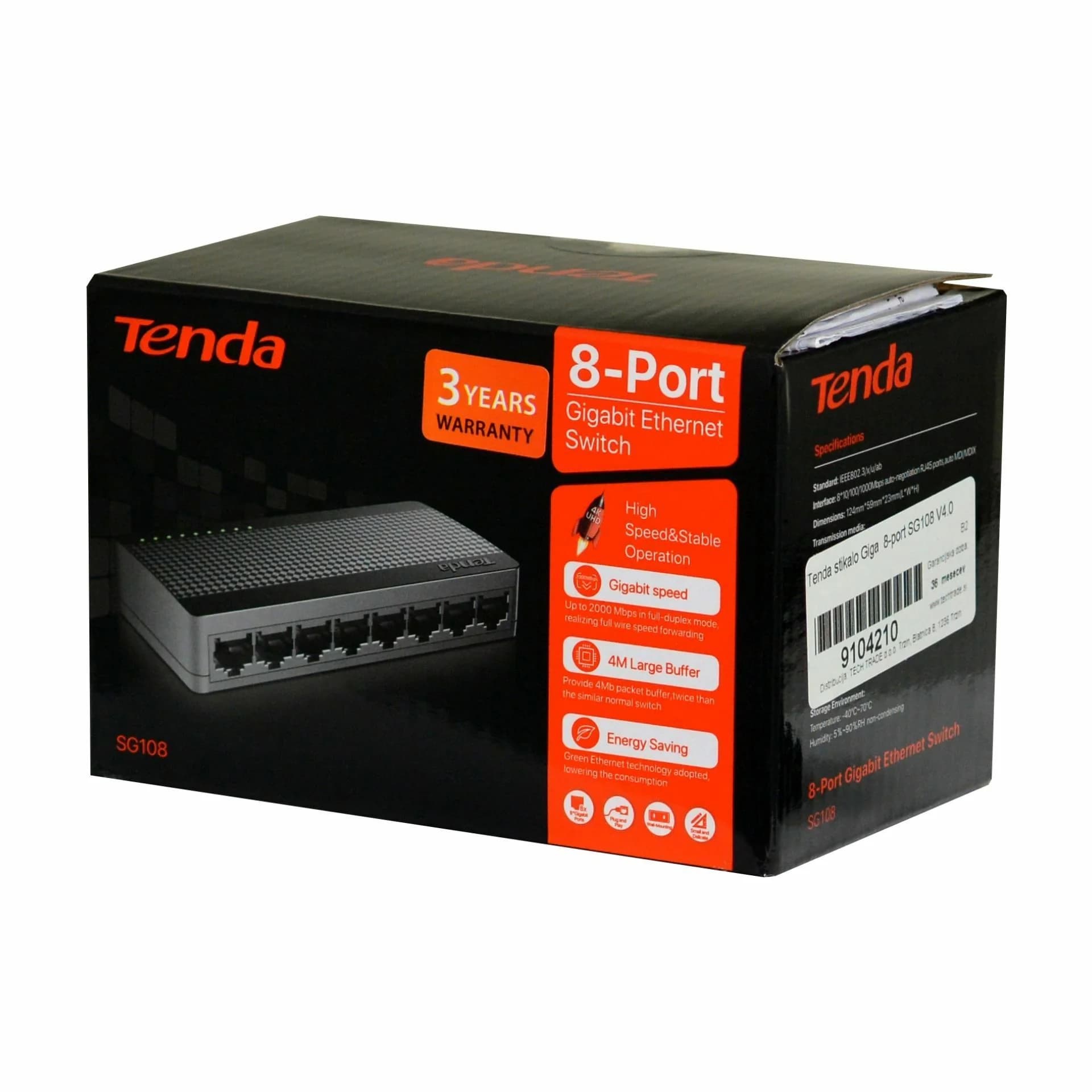 Tenda stikalo Giga  8-port SG108 V4.0 - slika 5
