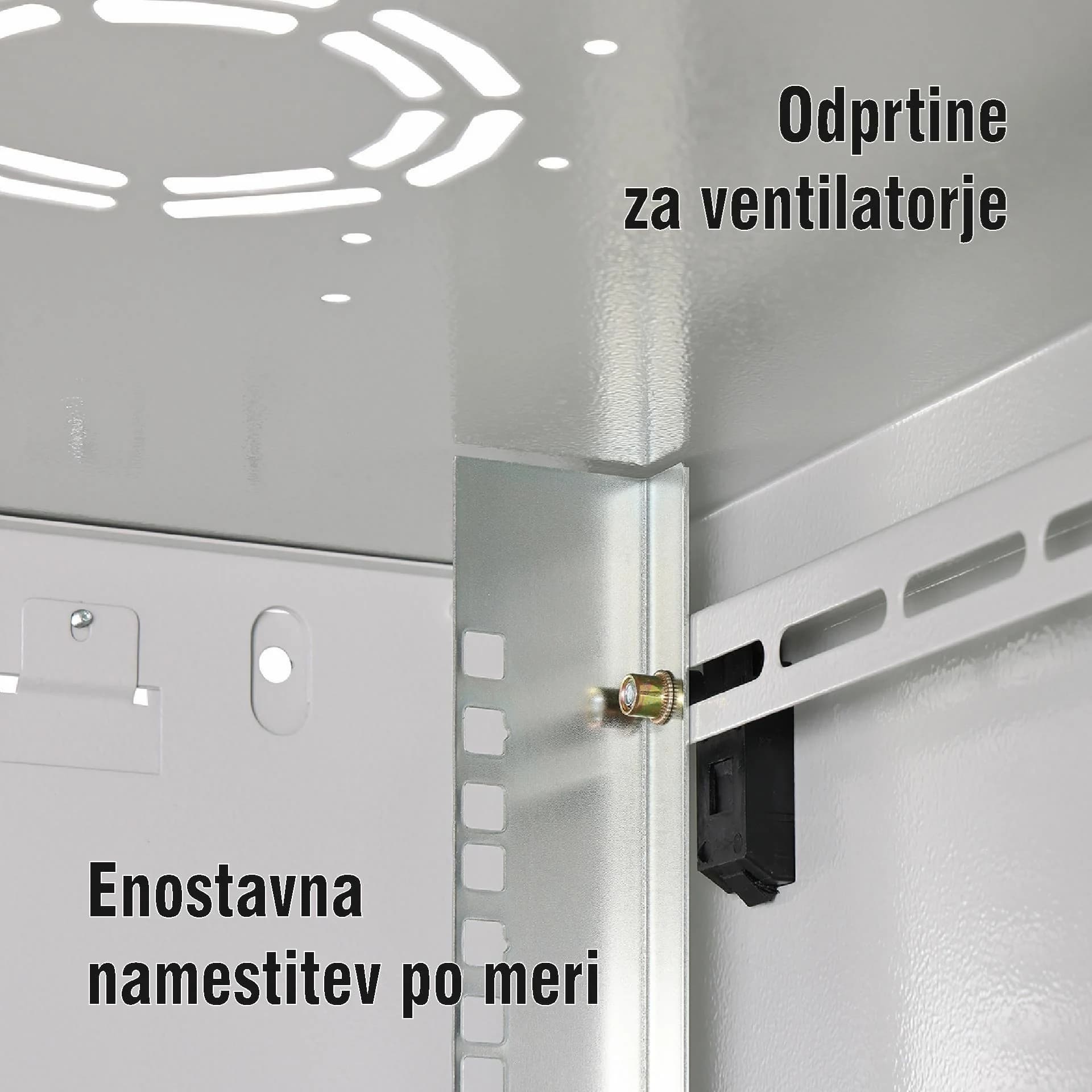 Digitus zidni kabinet 12U 638 600x600 siv sestavljen DN-19 12U-6/6-EC - slika 6