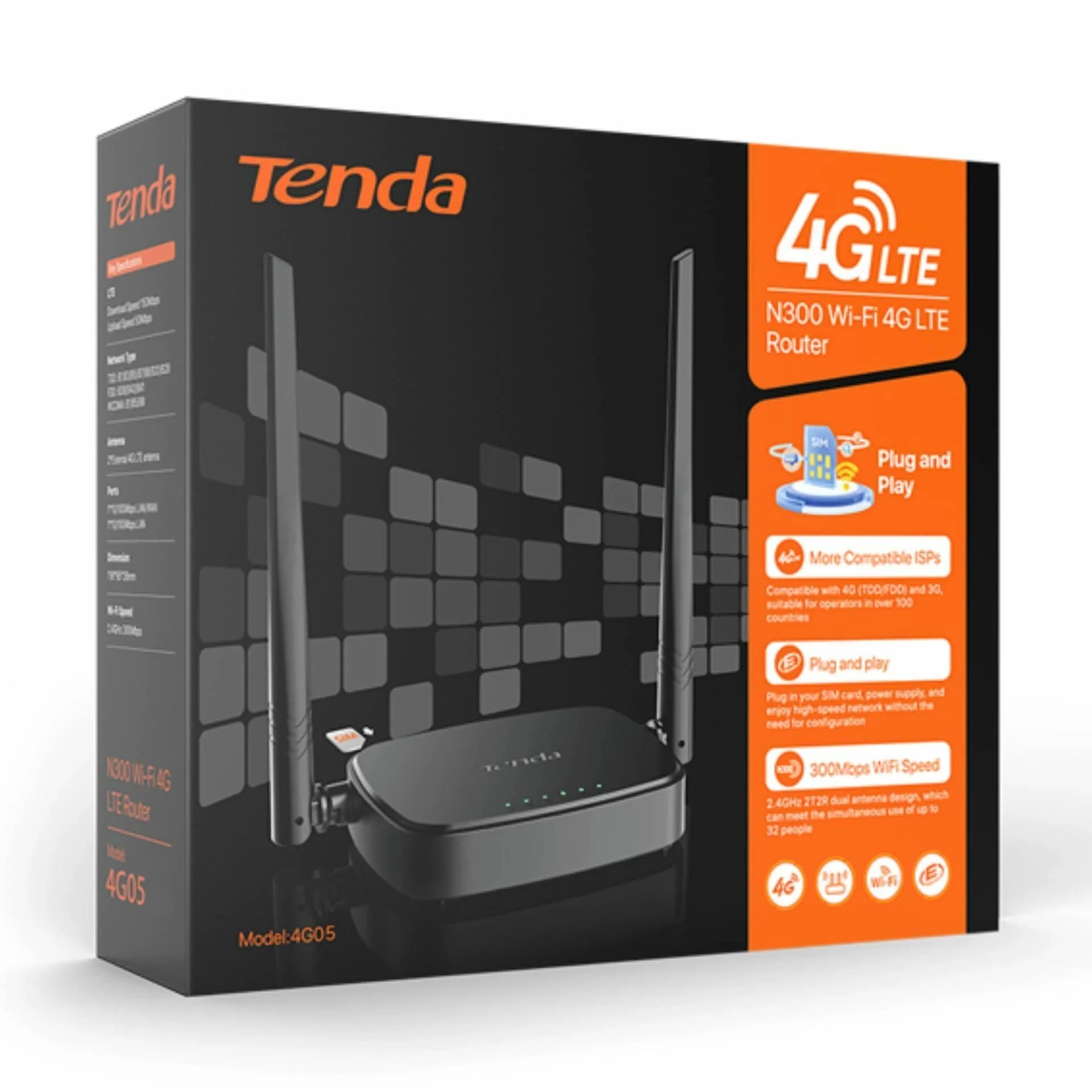 Tenda usmerjevalnik WiFi 4G LTE 300Mb 4G05 - slika 6