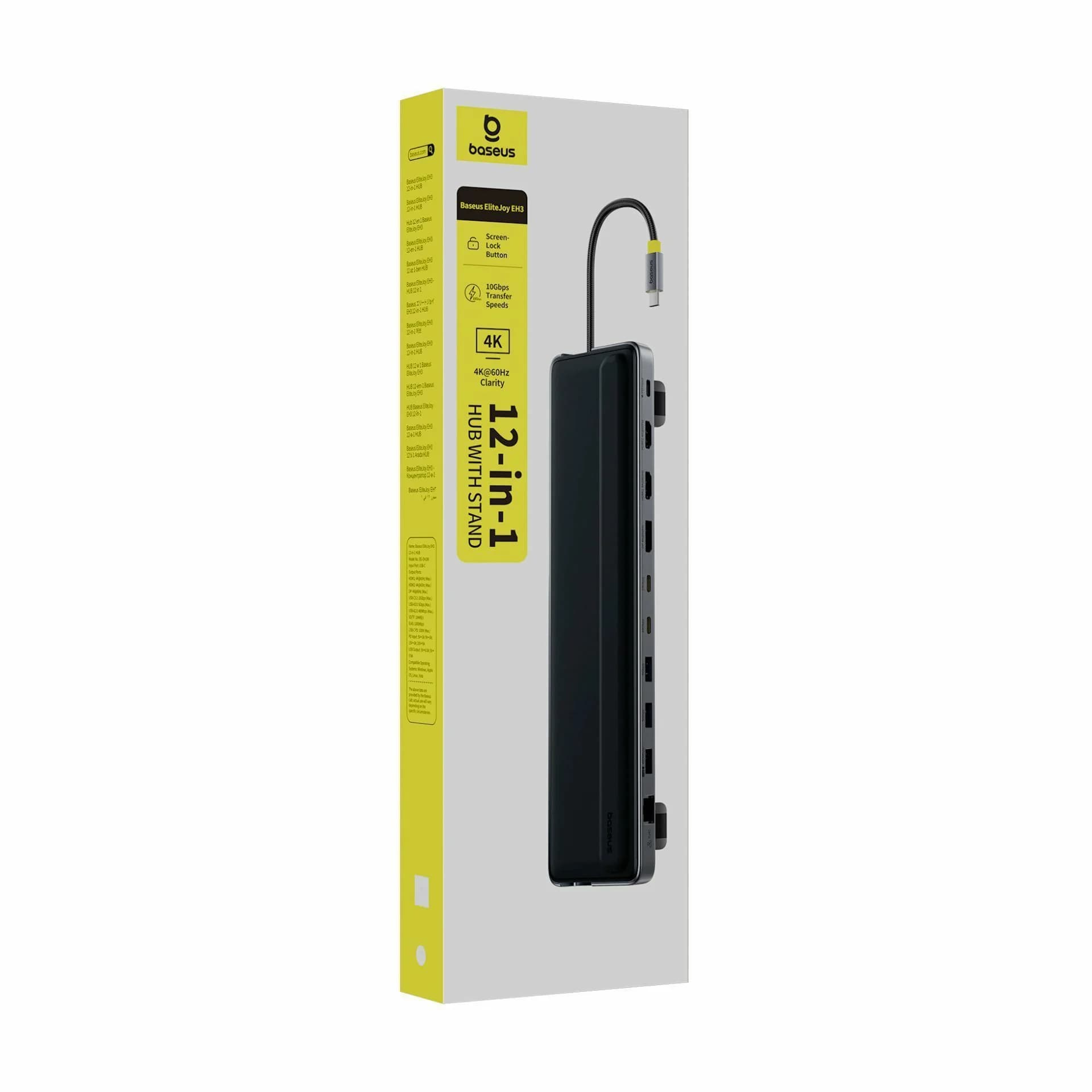 Baseus priklopna postaja USB 3.2 TipC 12v1 EliteJoy siva EH3 B0114200 - slika 8