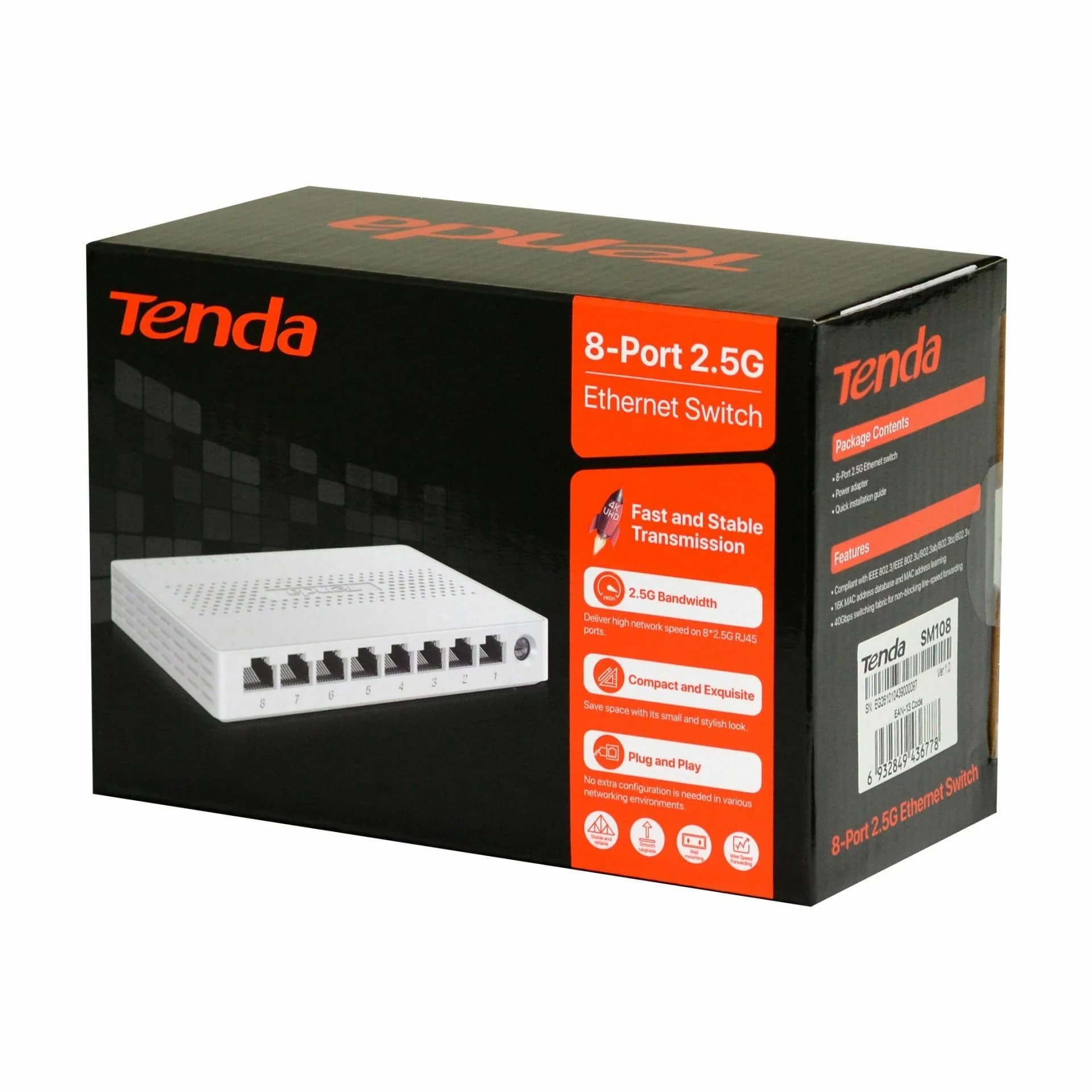 Tenda stikalo 2,5 Giga 8-port SM108 - slika 5