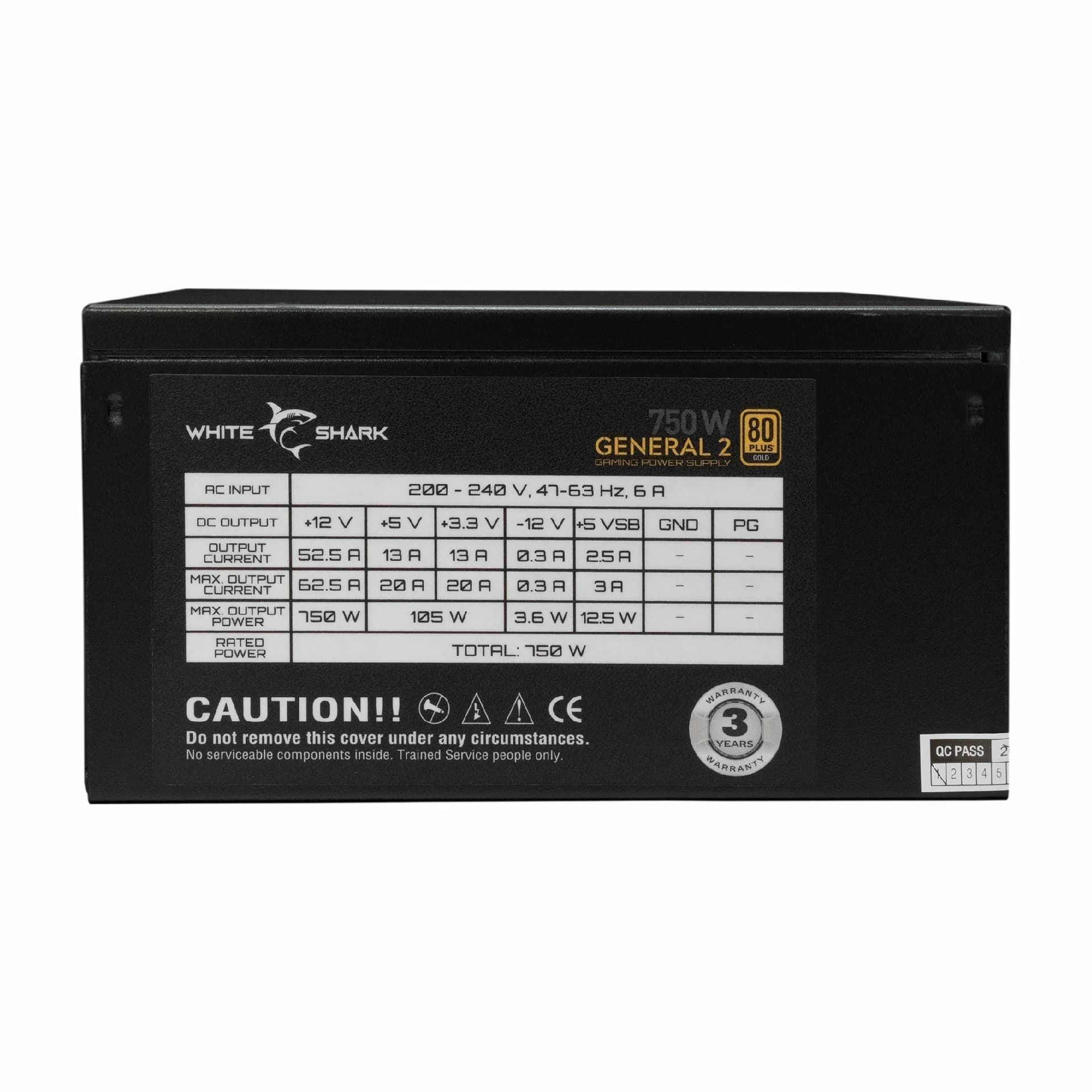 WHITE SHARK napajalnik ATX 750W modularni GOLD GPSU-750W GENERAL-2 - slika 3