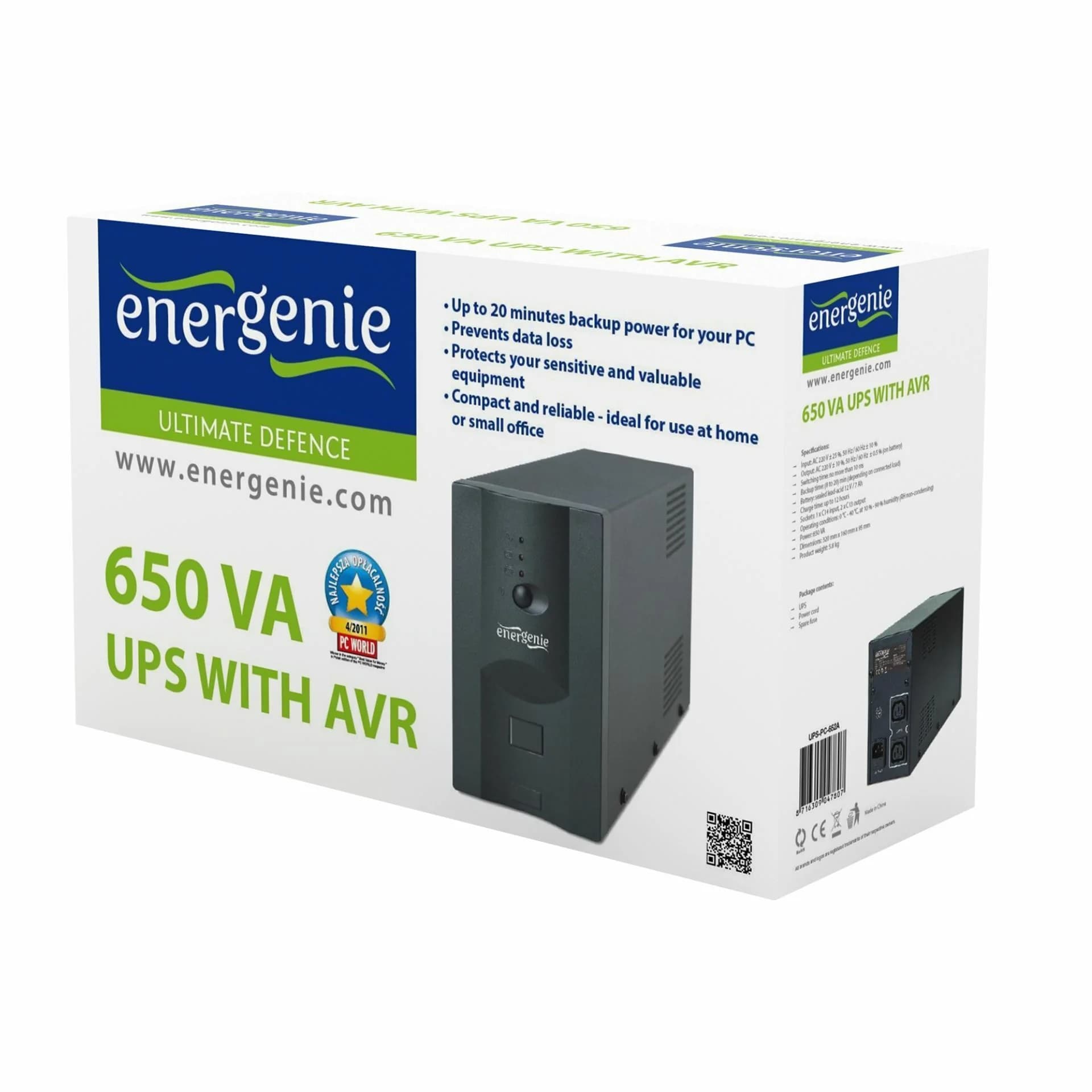Energenie UPS  650VA UPS-PC-652A - slika 3