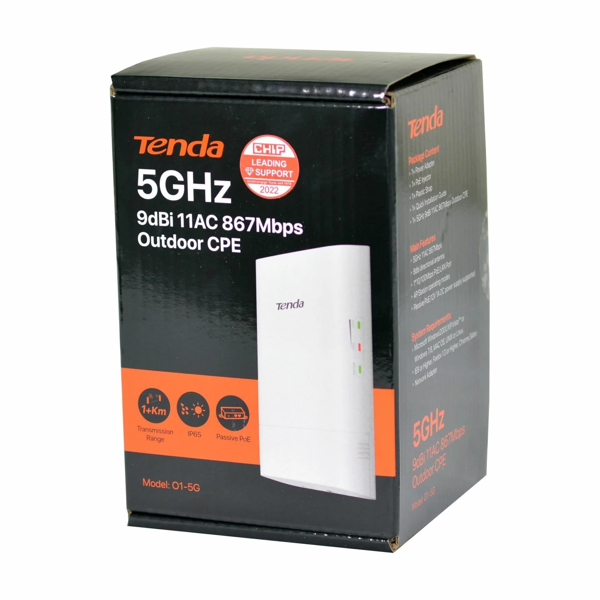 Tenda dostopna točka WiFi 867Mb bridge 5GHz zunanja O1-5G - slika 10