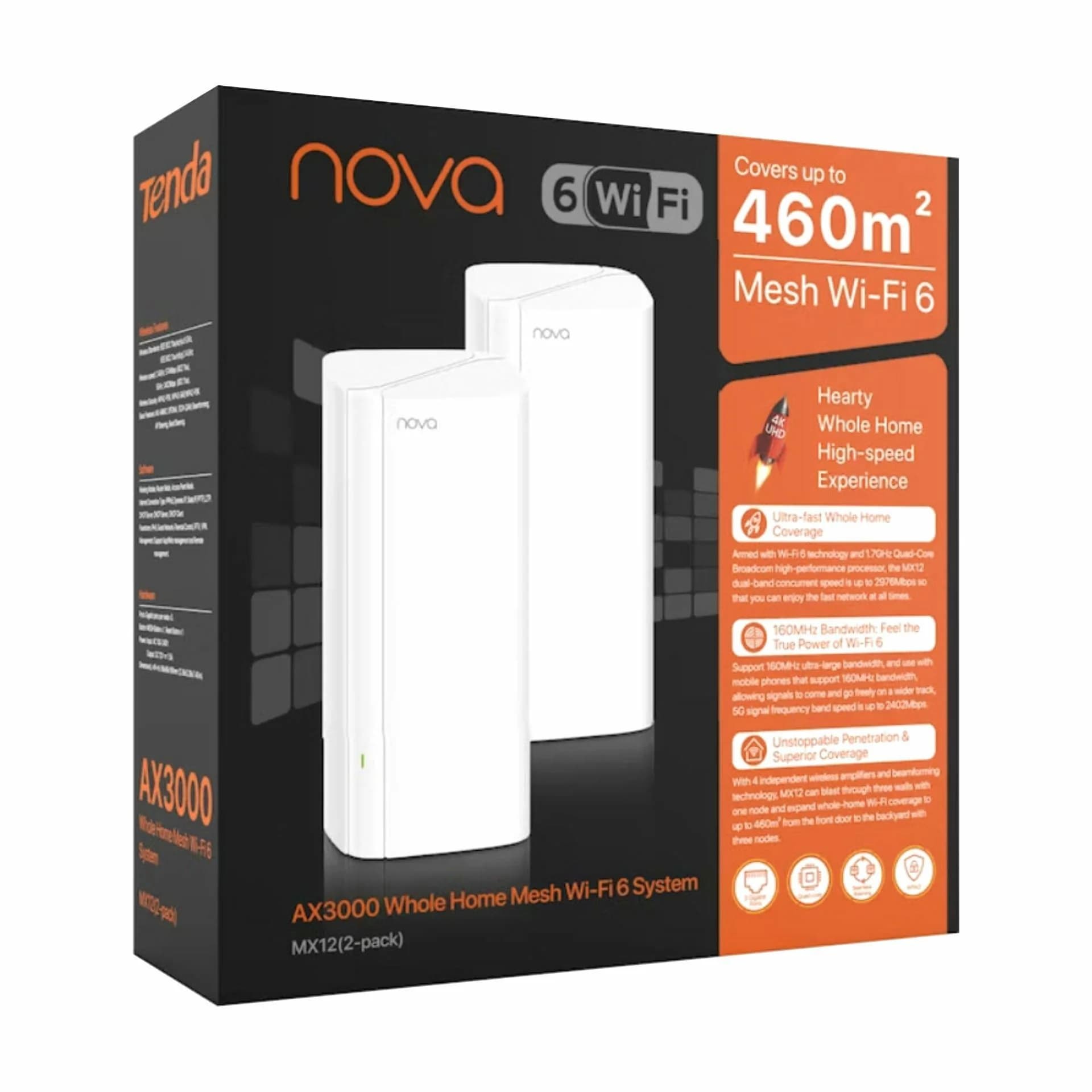 Tenda usmerjevalnik MESH AX 3000Mb set- 2 kos MX12 - slika 6