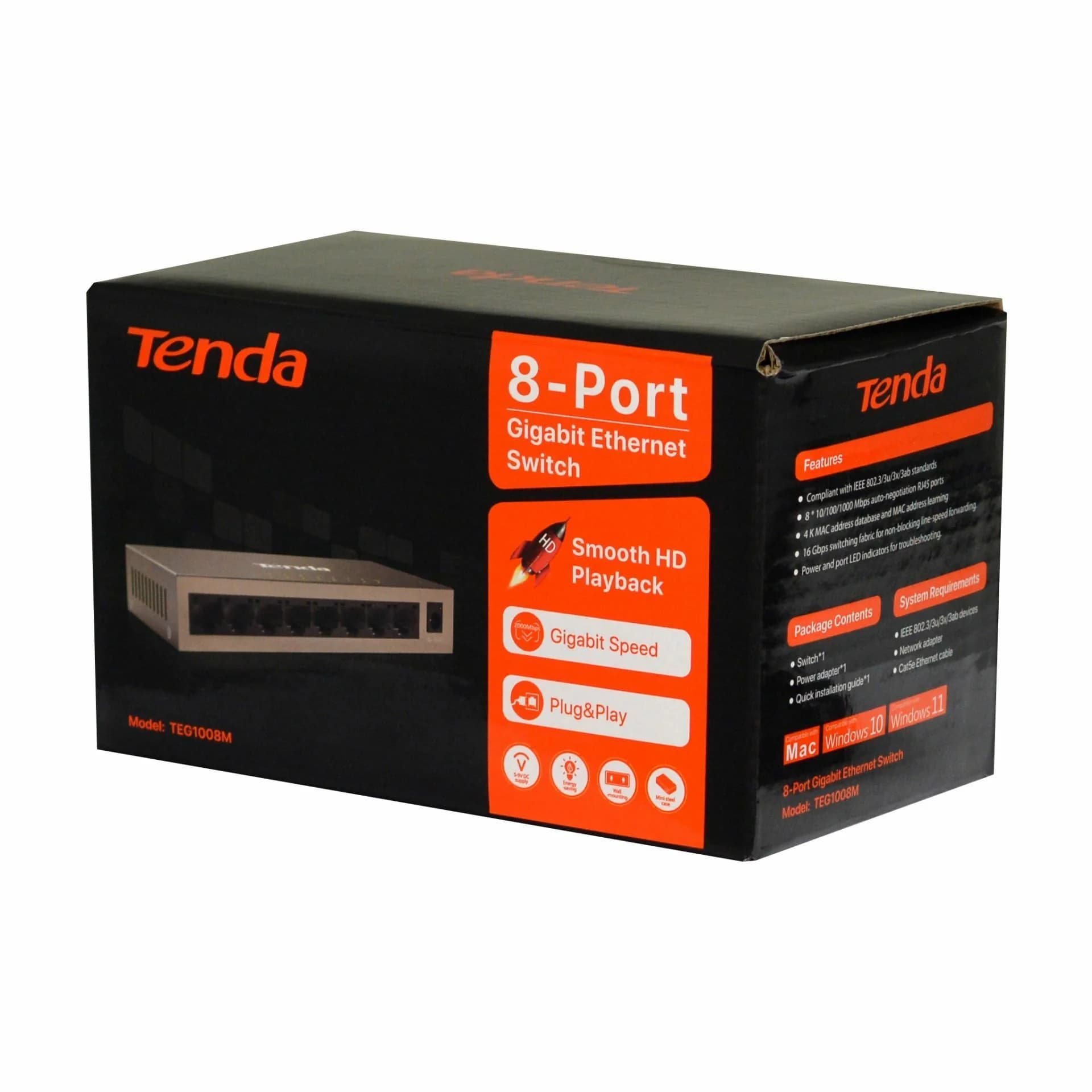 Tenda stikalo Giga 8-port mini kovinsko ohišje TEG1008M - slika 5