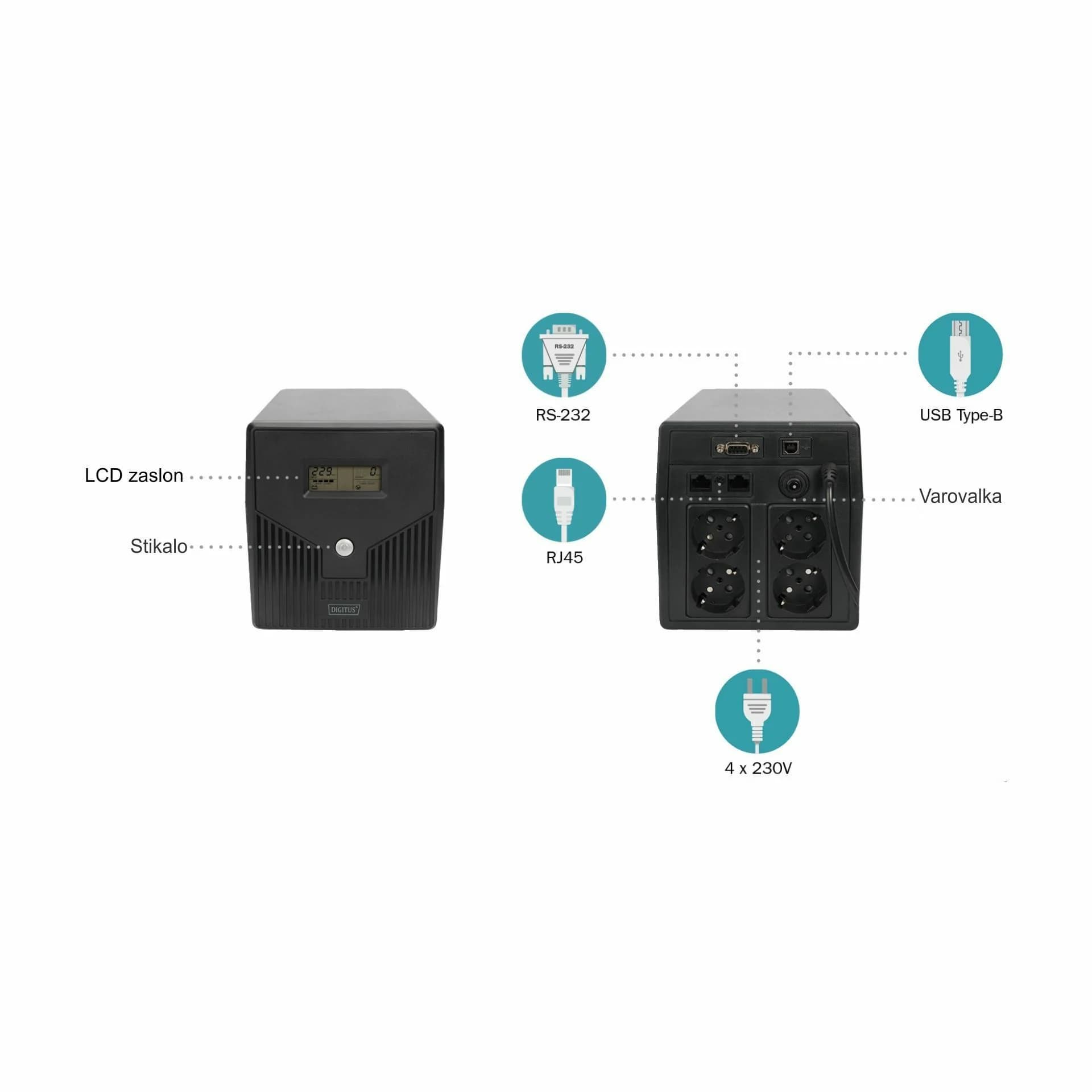 Digitus UPS 2000VA smart DN-170076 - slika 4