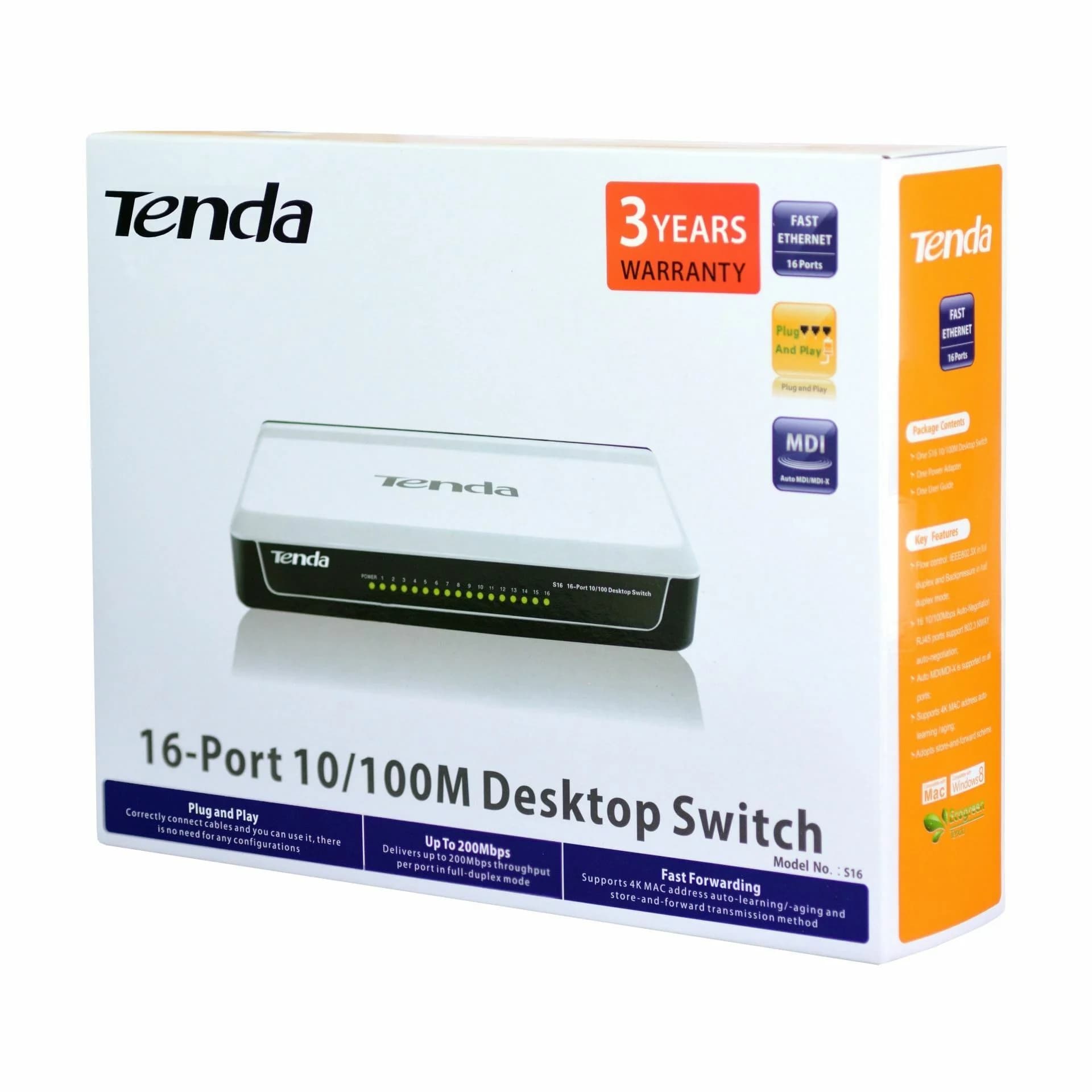 Tenda stikalo 100M 16-port namizni S16 - slika 4
