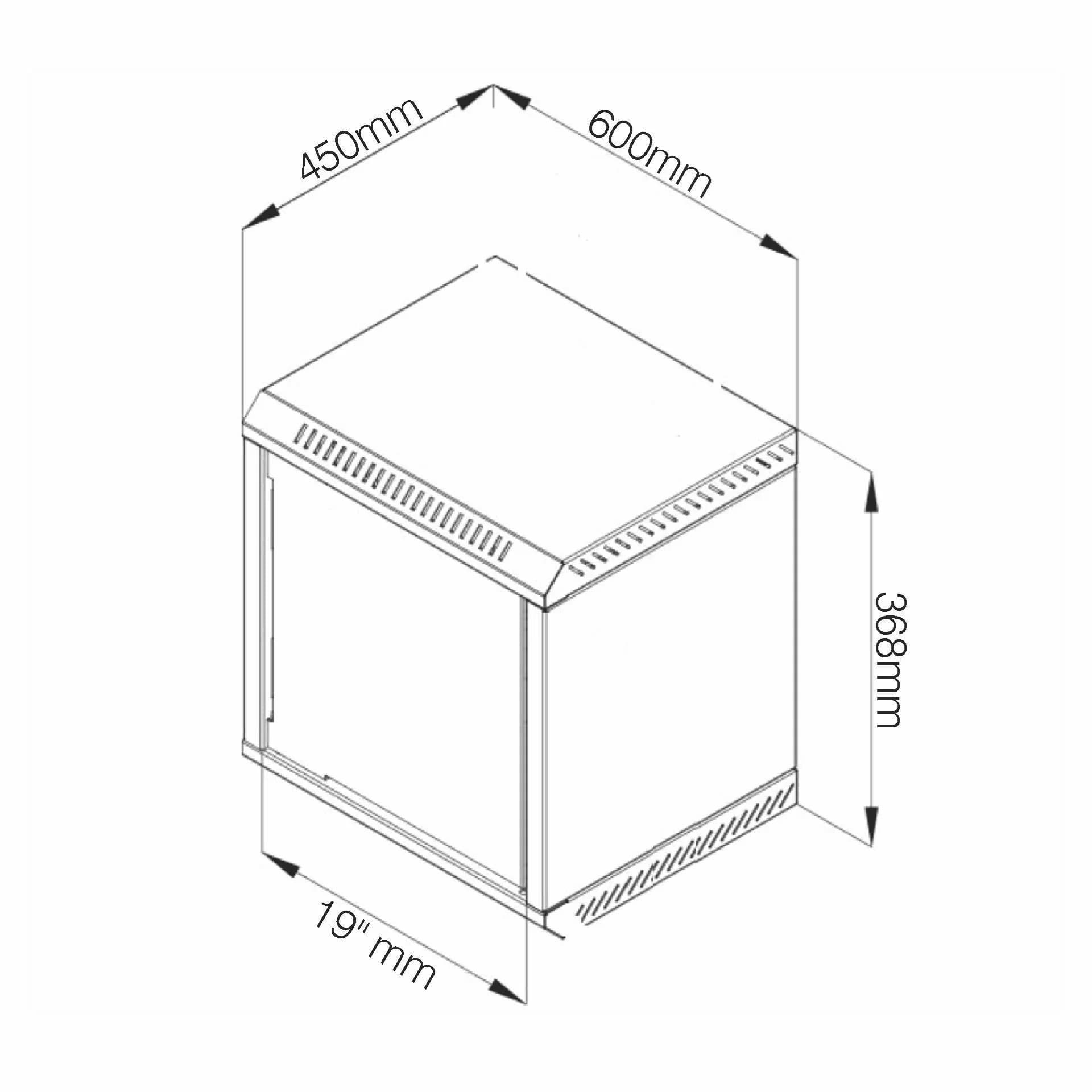 DATECH zidni kabinet 6U 368 600x450 siv + polica DP.6406.9000 - slika 3