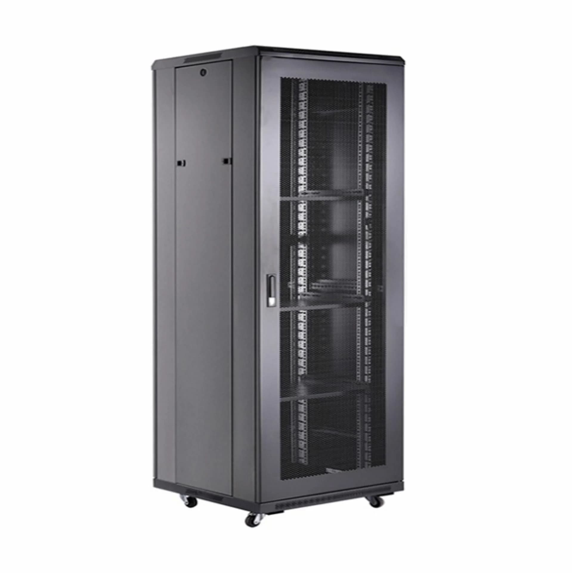 DATECH kabinet 42U 2055 800x800 črn perf. vrata sp./zd.+polica DT3.8842.9001 - slika 2