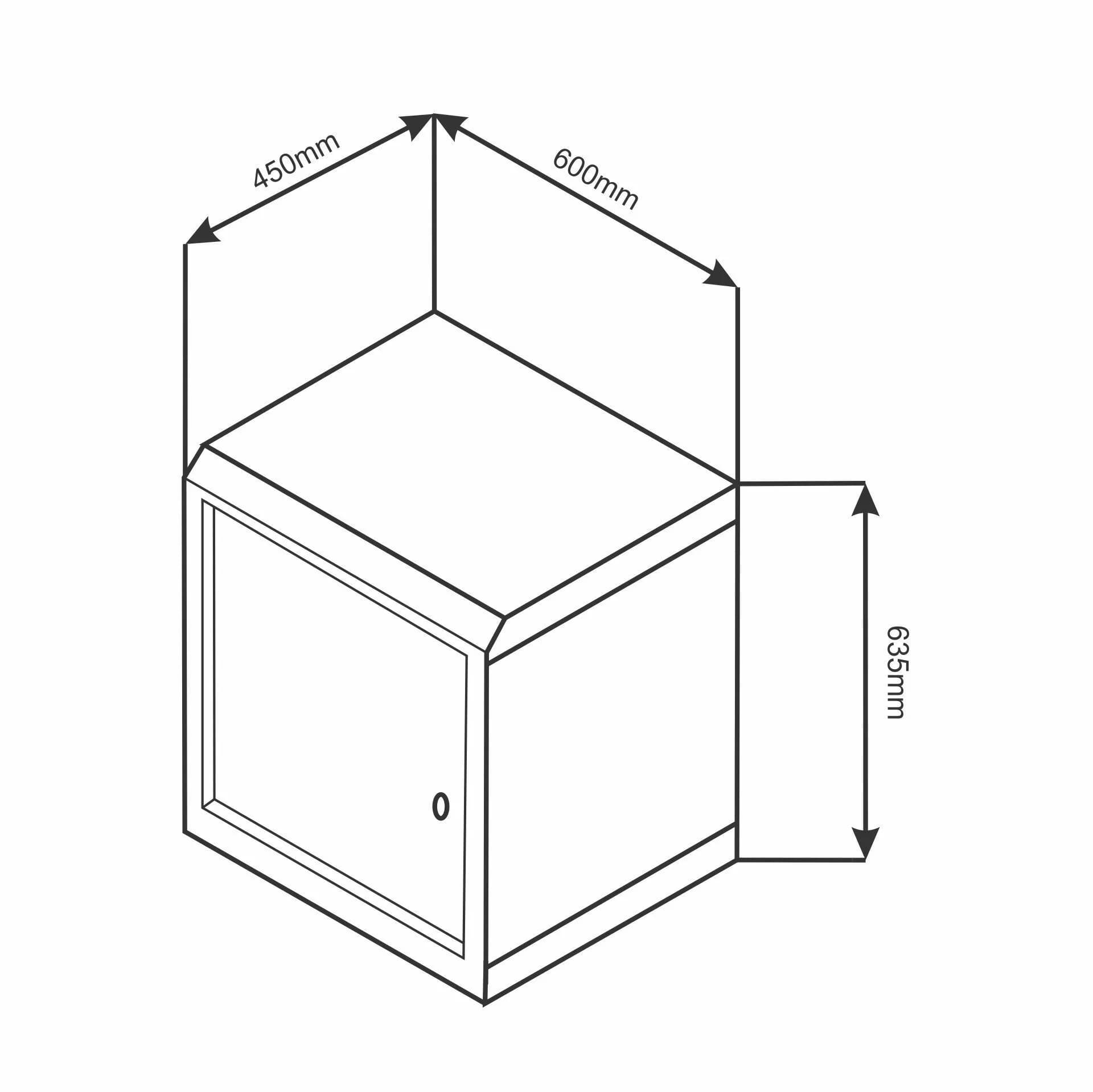 DATECH zidni kabinet 12U 635 600x450 črn + polica DP.6412.9001 - slika 3