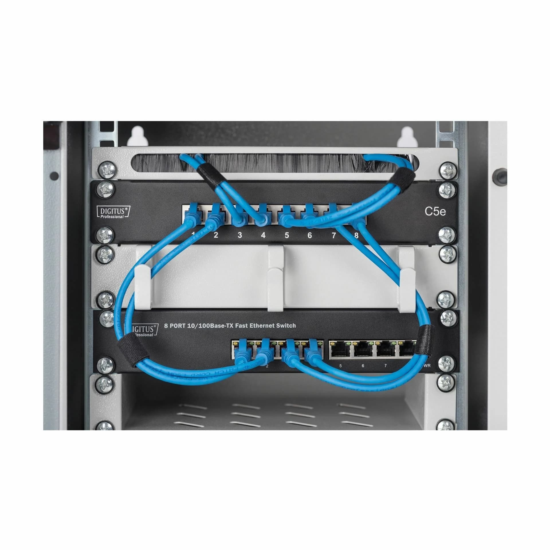 Digitus polica 25cm 1U 150mm siva DN-10 TRAY-1 - slika 3