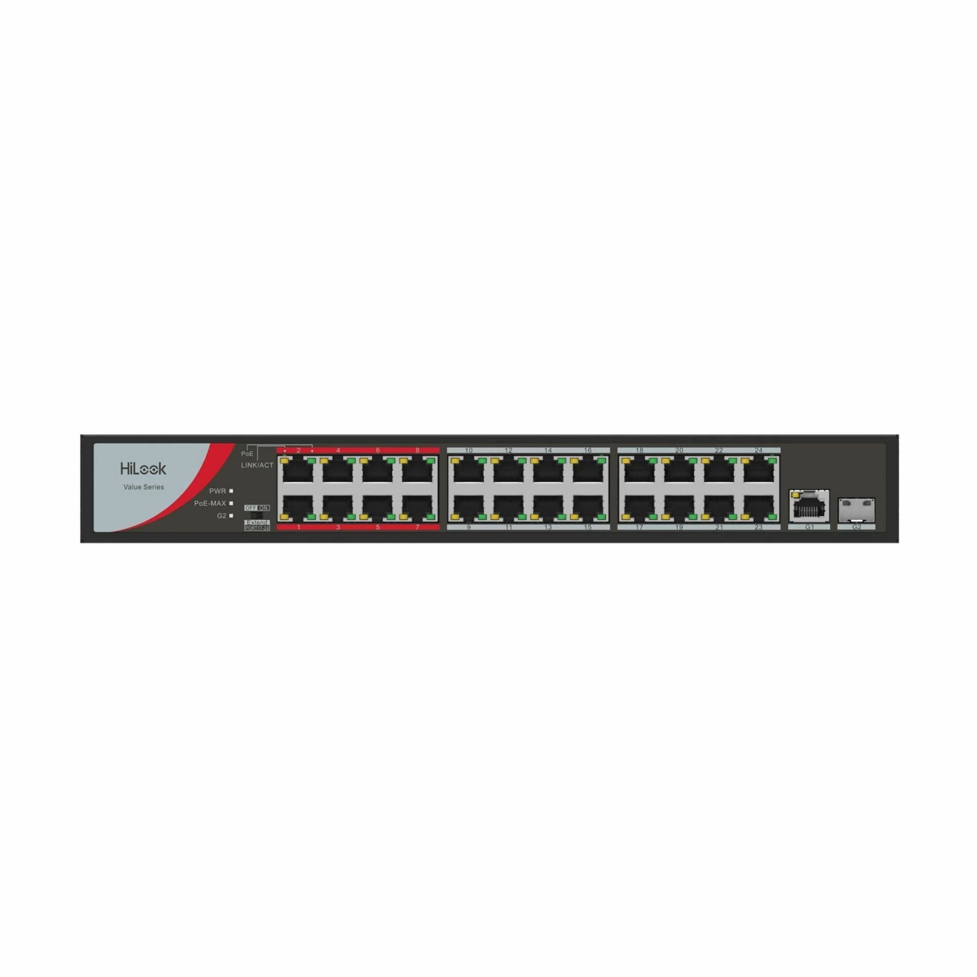 HiLook stikalo 100M 24-port PoE rack + SFP 1xGiga uplink NS-0326P-230(B) - slika 3