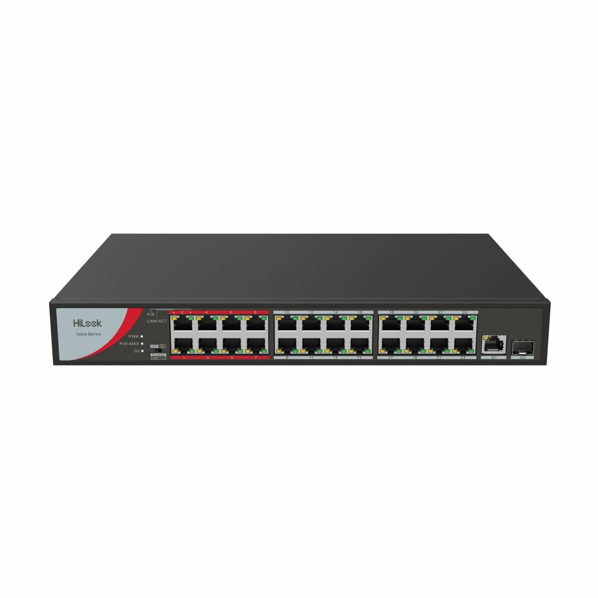 HiLook stikalo 100M 24-port PoE rack + SFP 1xGiga uplink NS-0326P-230(B) - slika 2