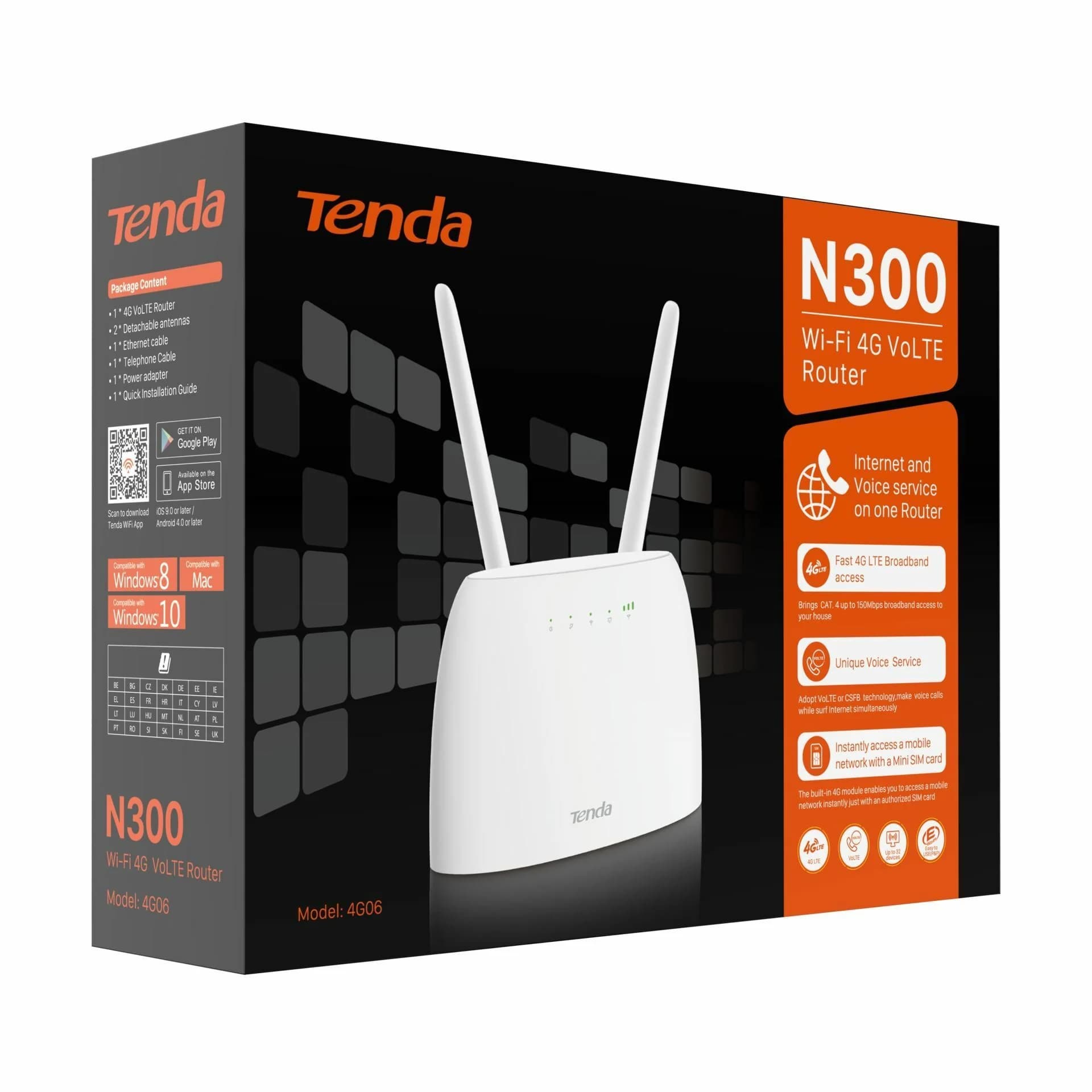 Tenda usmerjevalnik WiFi 4G LTE 300Mb VoLTE 4G06 - slika 4
