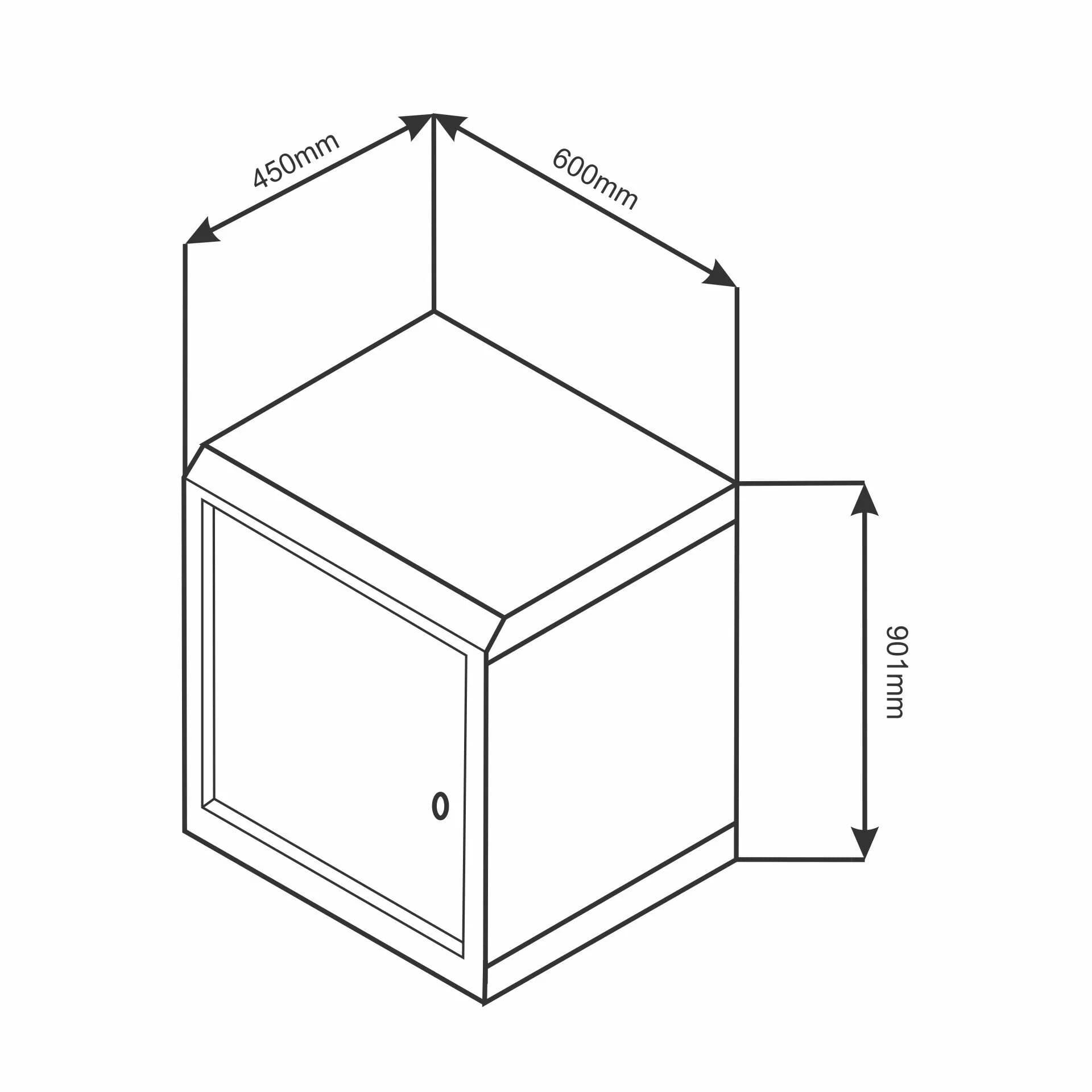 DATECH zidni kabinet 18U 901 600x450 siv + polica DP.6418.9000 - slika 3