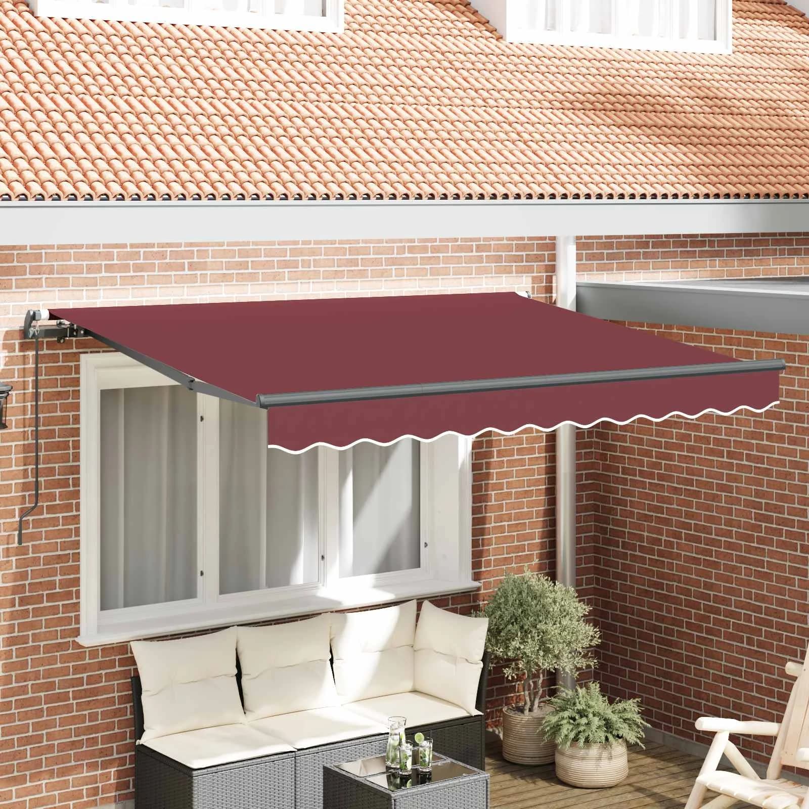 Vlečna tenda Burgundija 250 x 200 cm blago