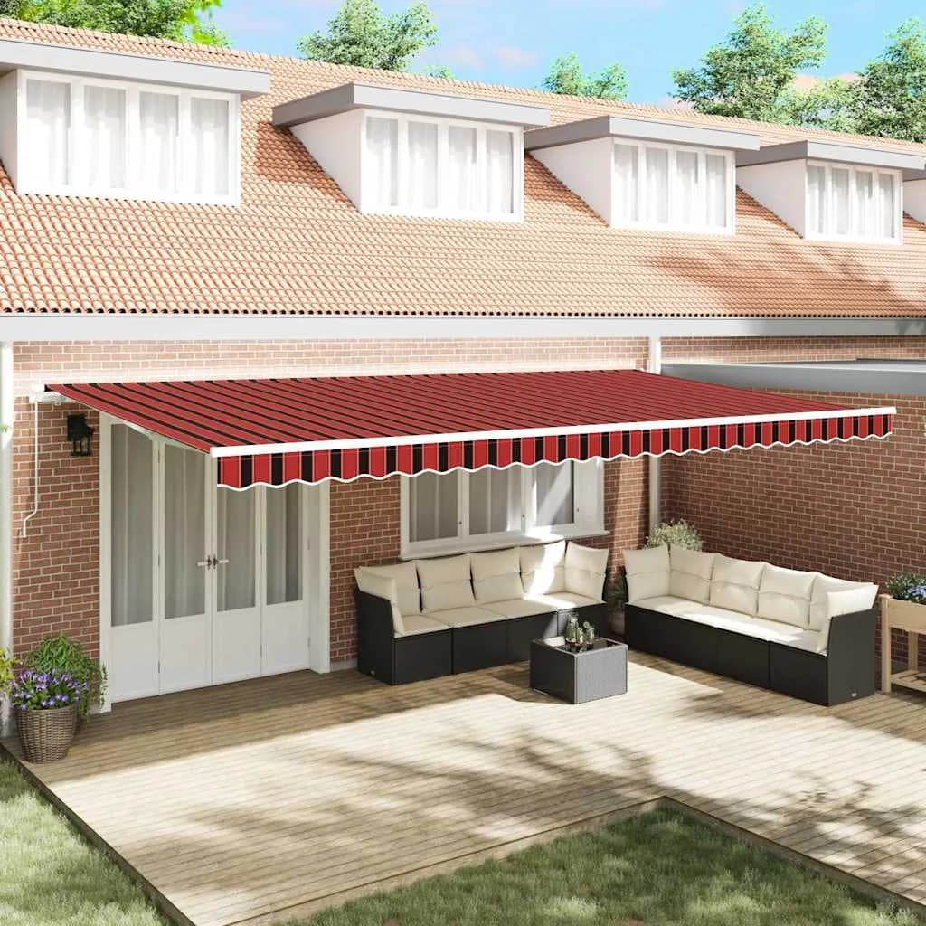 Vlečna tenda Oranžna in Rjava 600 × 300 cm