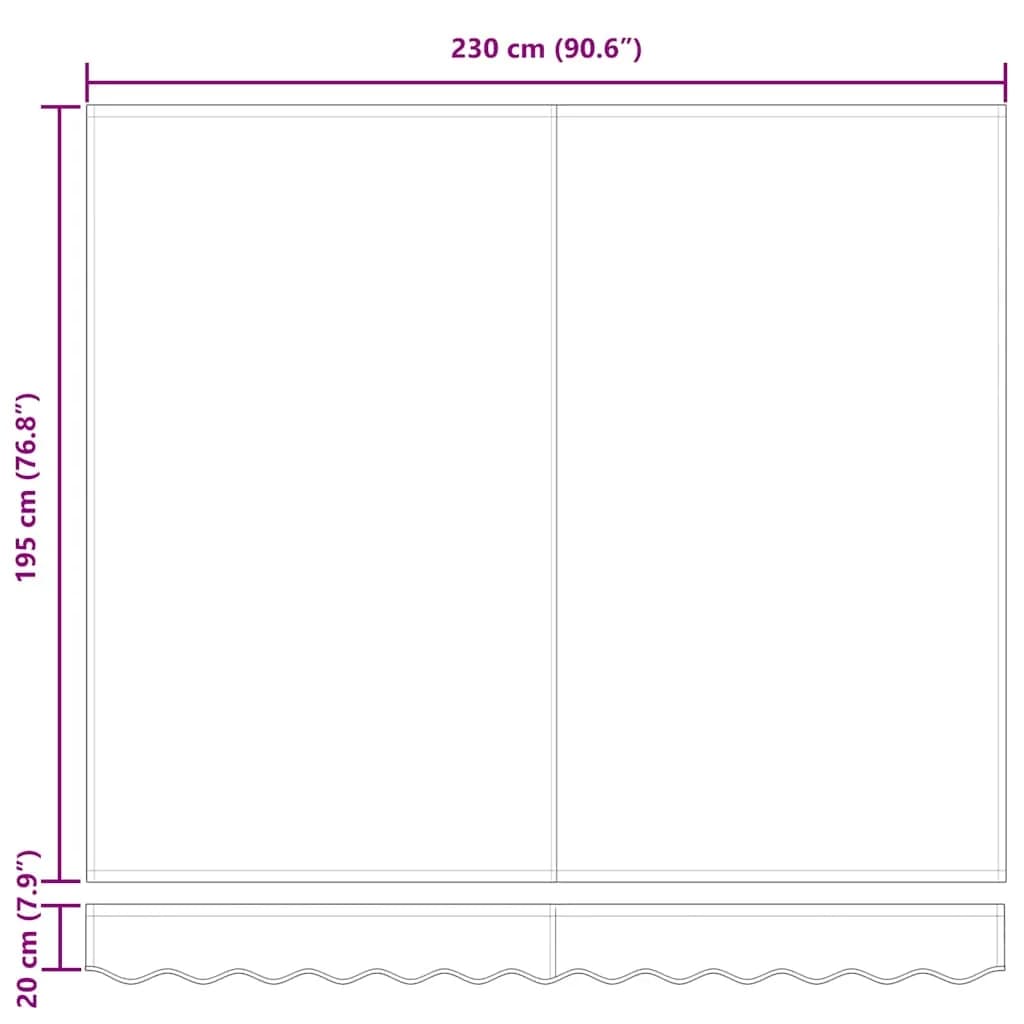 Okvir tende Antracitna in bela 250 x 200 cm - slika 11