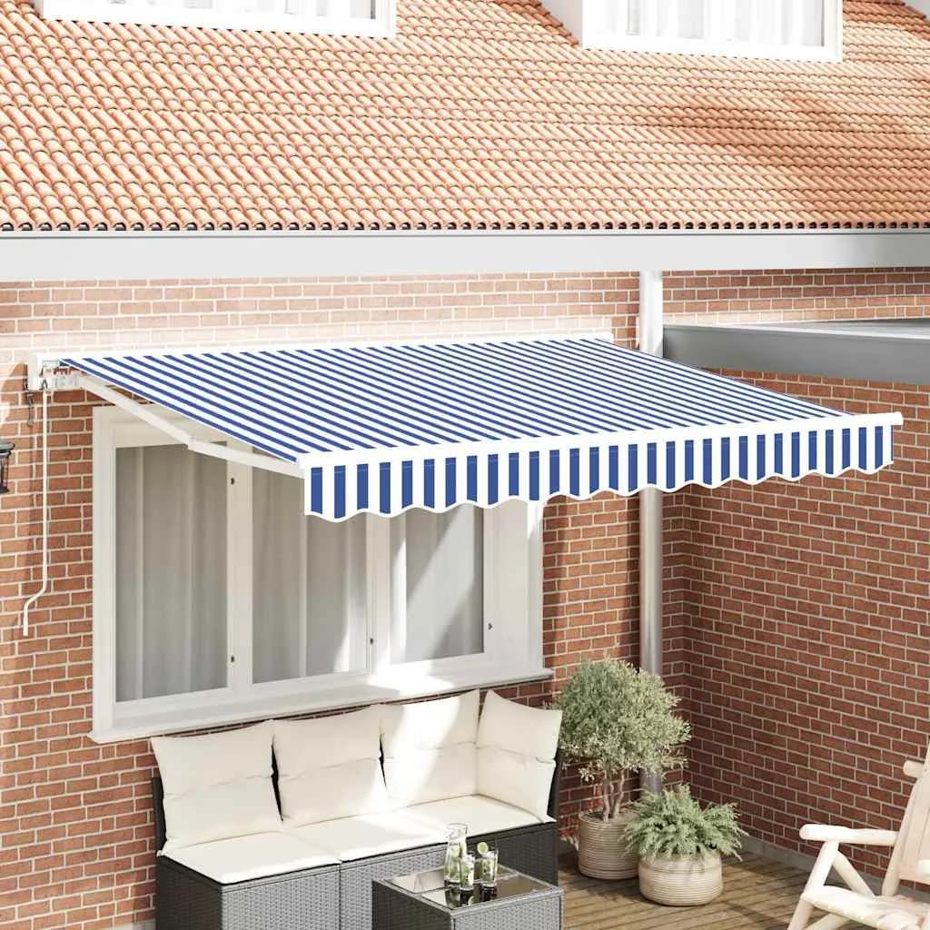 Okvir tende Modra in bela 250 x 200 cm Poliester s PU premazom