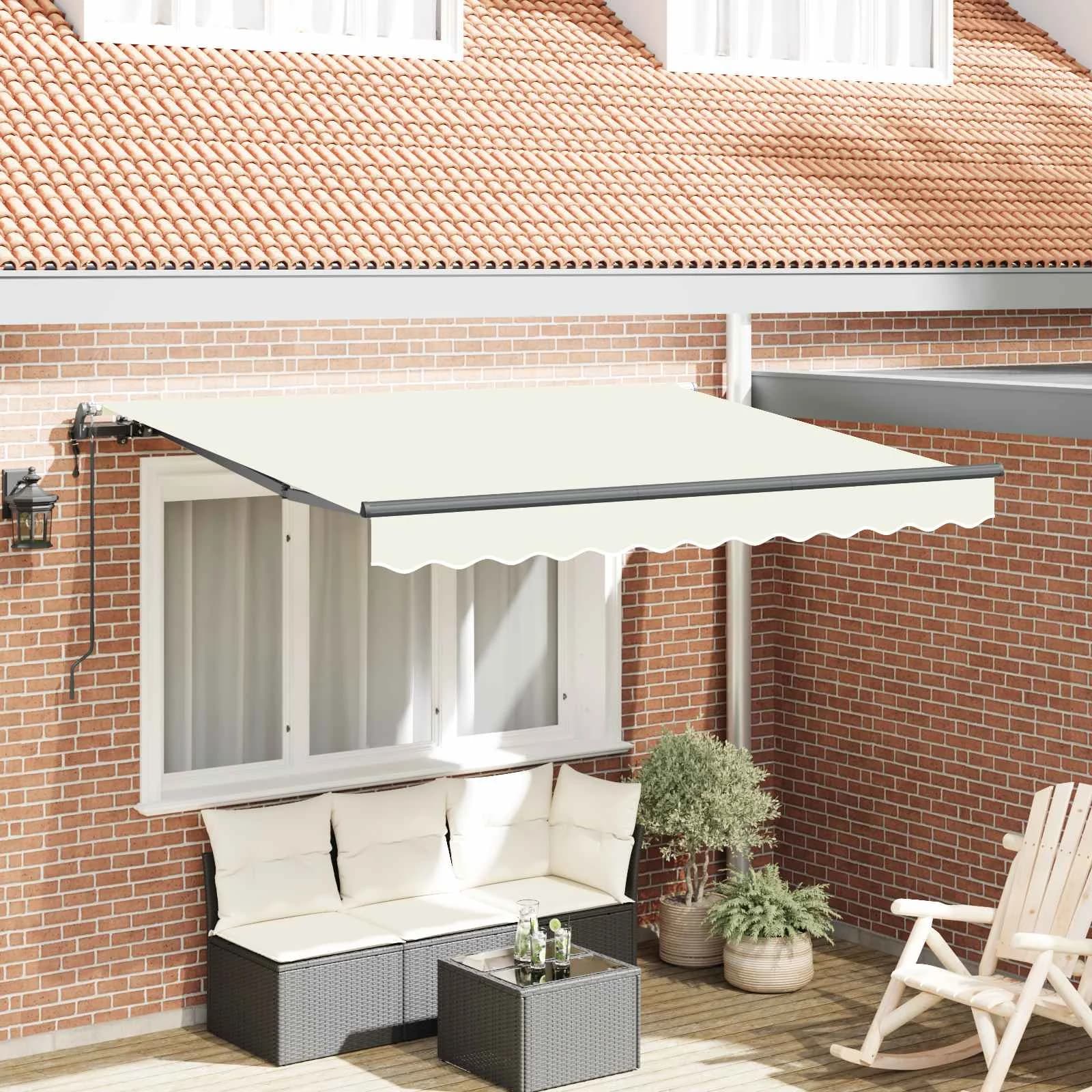 Vlečna tenda krema 250 x 200 cm blago