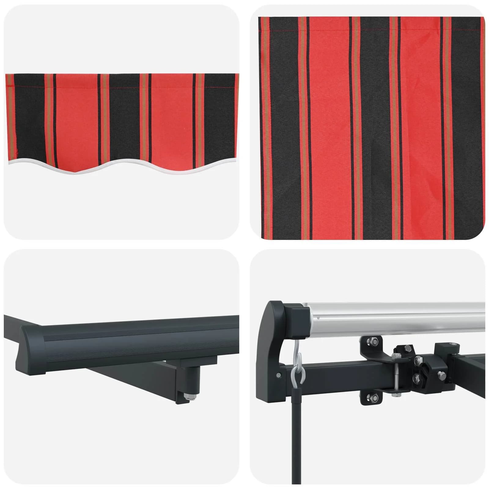 Vlečna tenda Oranžna 250 x 200 cm blago - slika 8