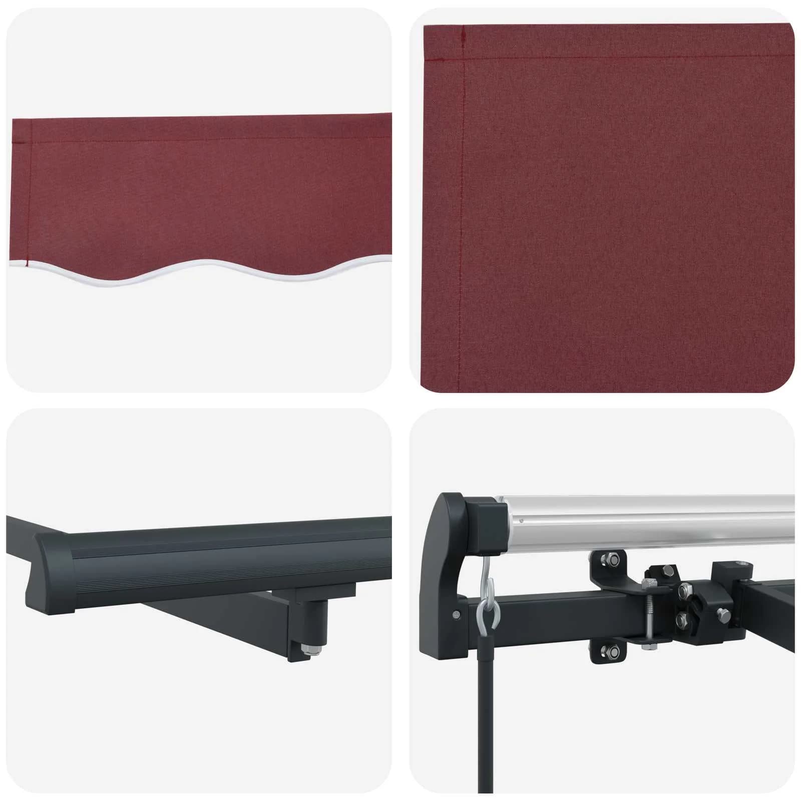 Vlečna tenda Burgundija 250 x 200 cm blago - slika 8