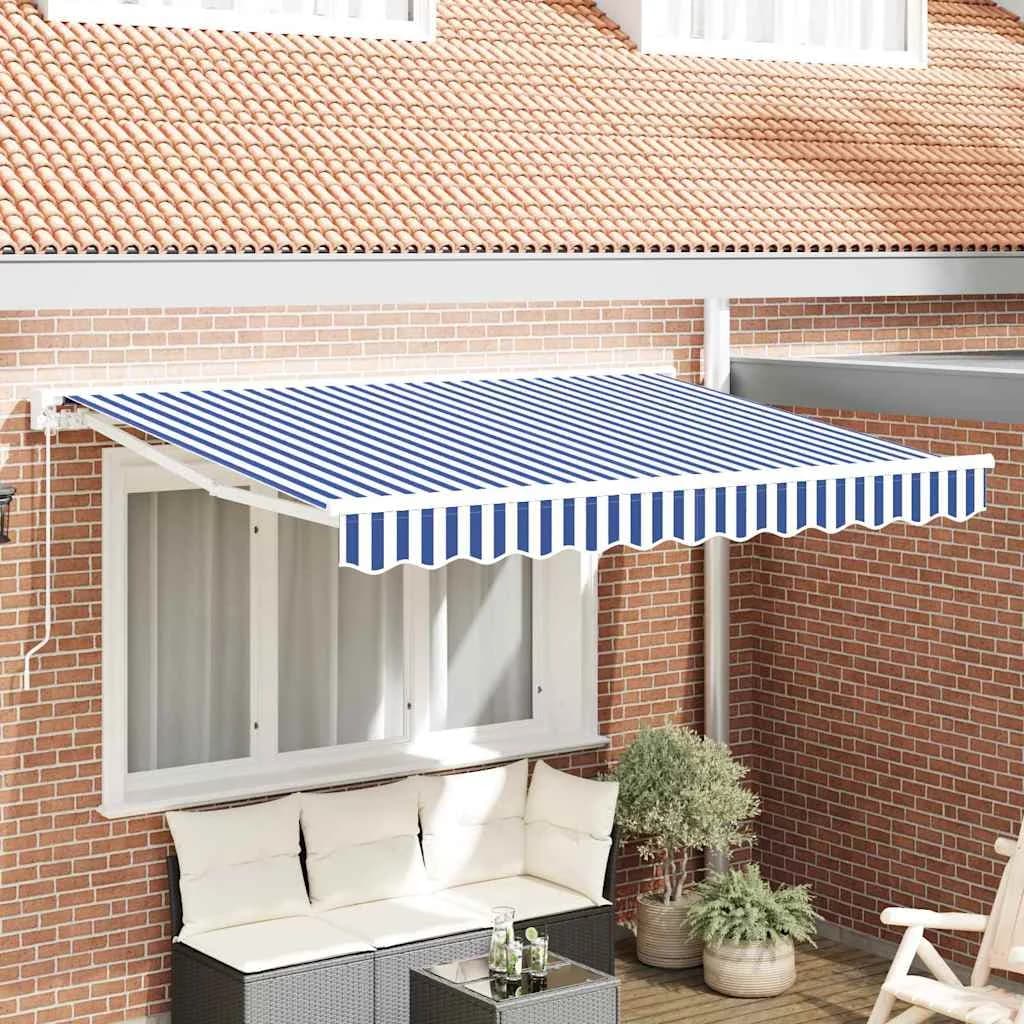 Okvir tende Modra in bela 250 x 200 cm Poliester s PU premazom