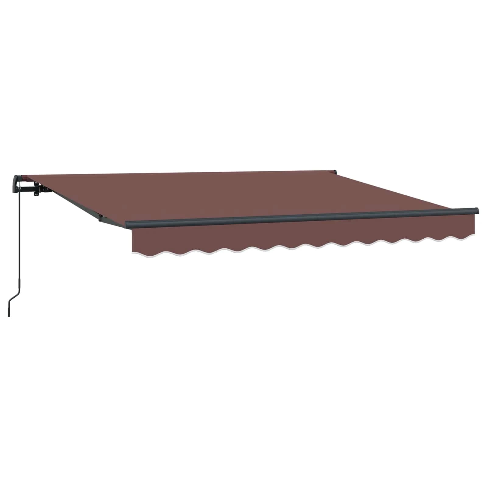 Vlečna tenda Rjava 250 x 200 cm blago - slika 2