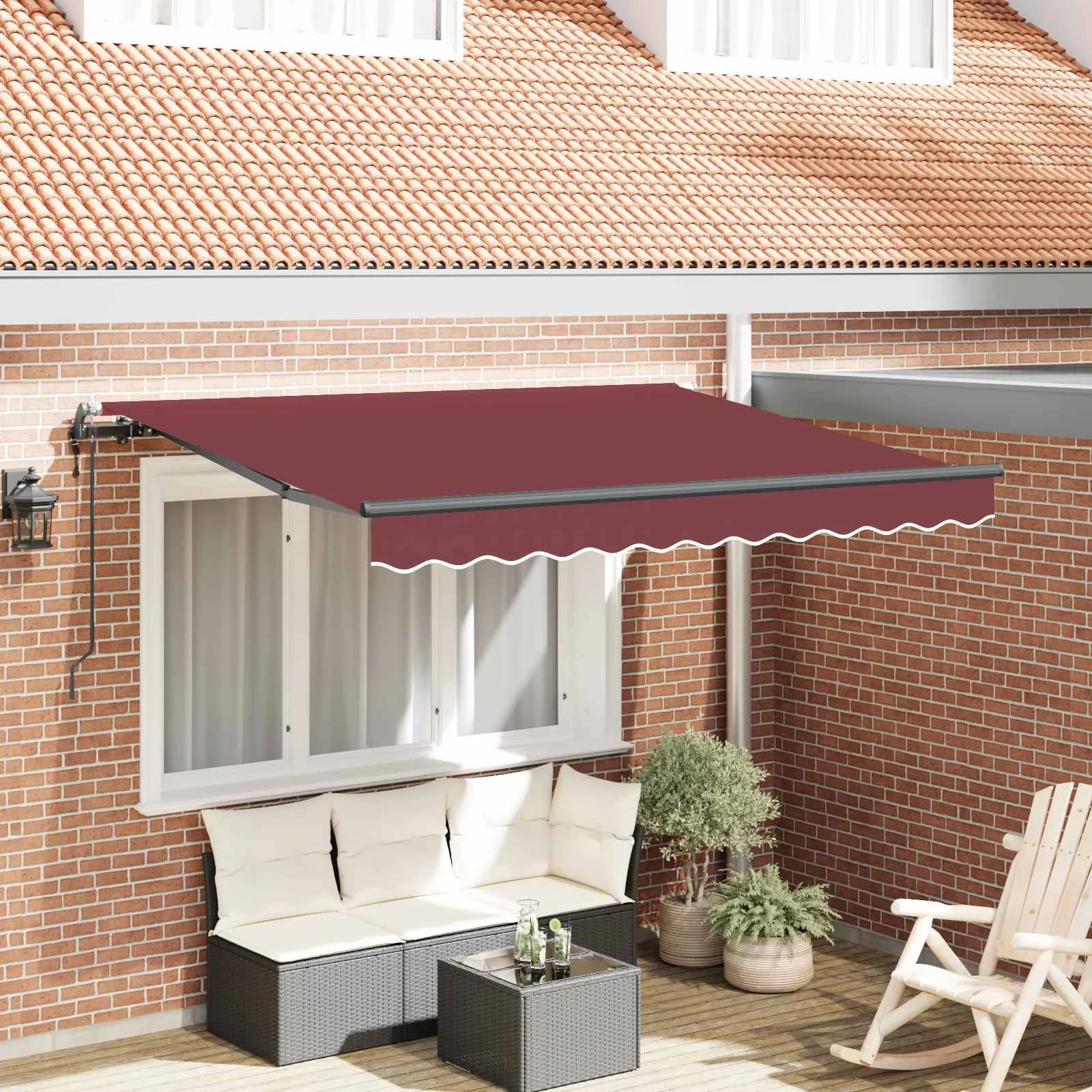 Vlečna tenda Burgundija 250 x 200 cm blago