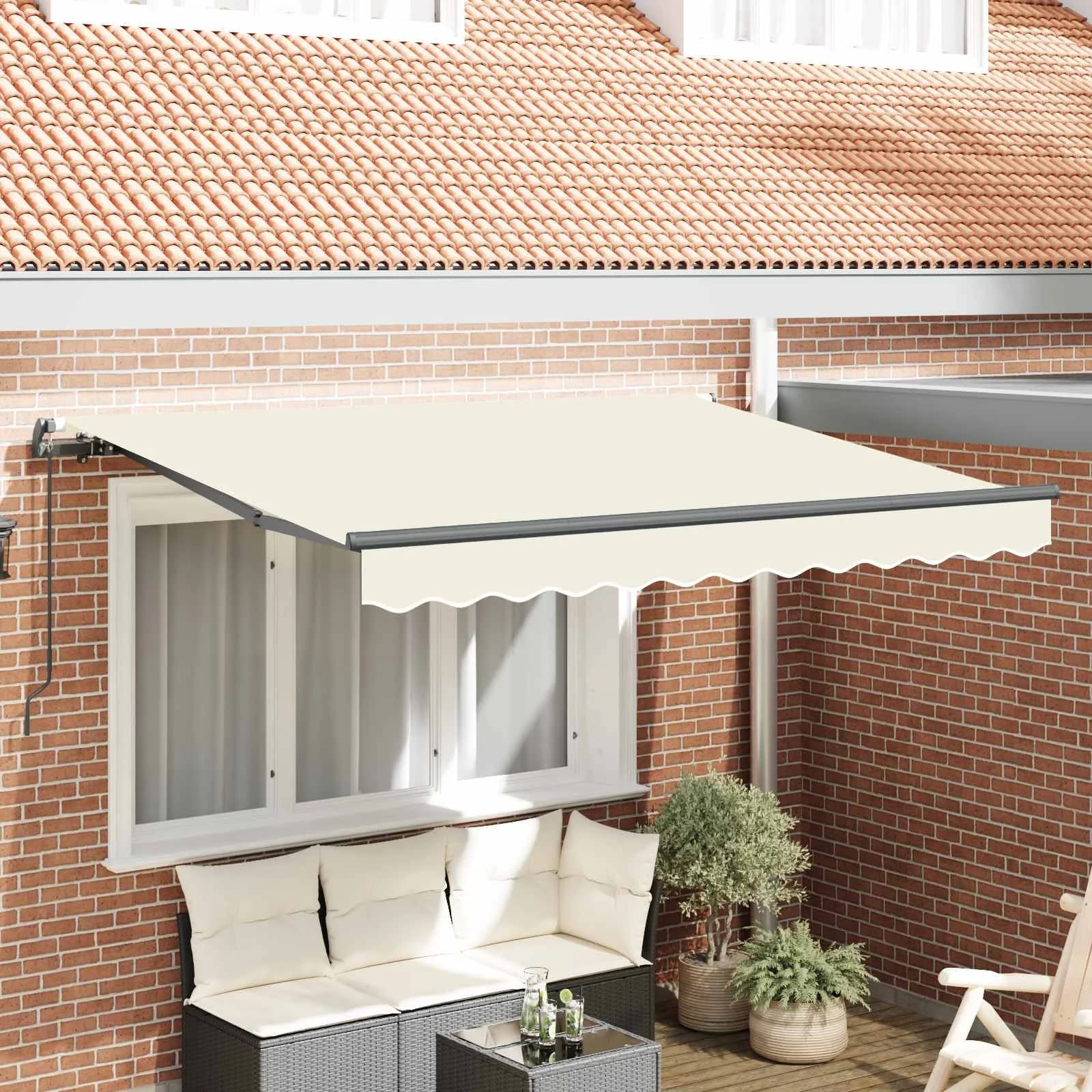 Vlečna tenda krema 250 x 200 cm blago