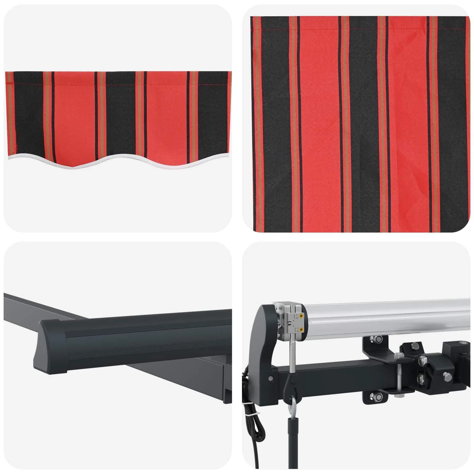 Vlečna tenda Oranžna 250 x 200 cm blago - slika 8