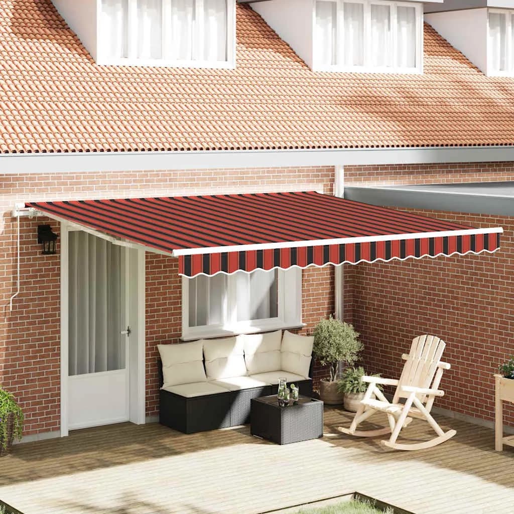 Vlečna tenda Oranžna in Rjava 400 × 300 cm