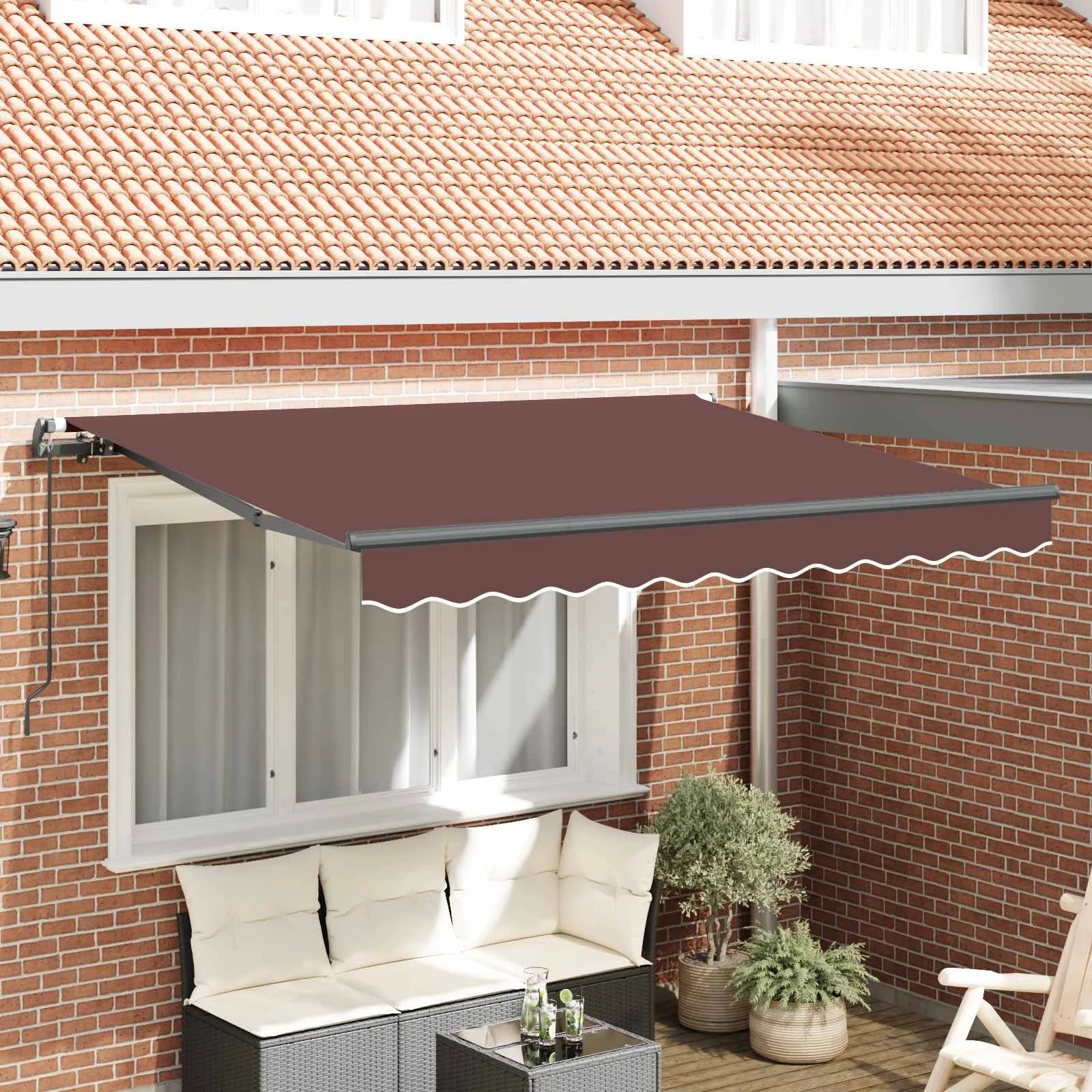 Vlečna tenda Rjava 250 x 200 cm blago
