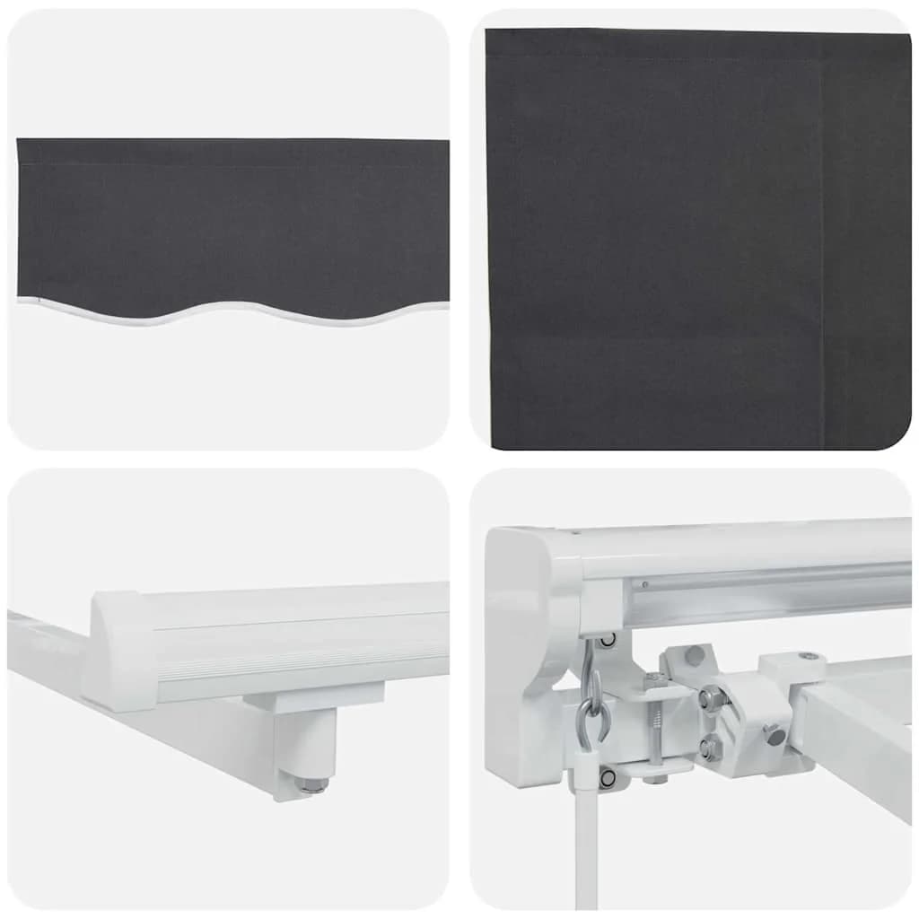 Okvir tende Antracit 250 x 200 cm Poliester s PU premazom - slika 8