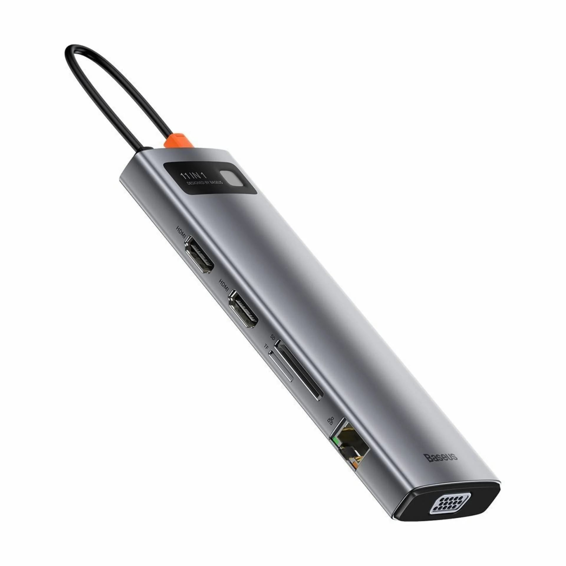 Baseus priklopna postaja USB 3.0 TipC 11v1 siva CAHUB-CT0G - slika 1