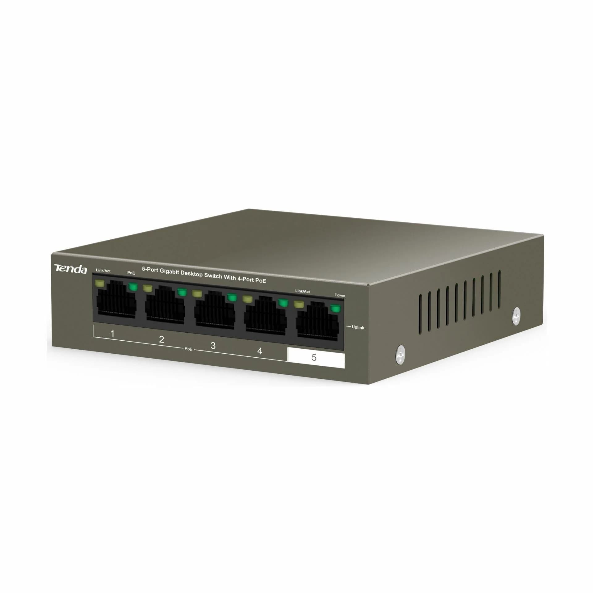 Tenda stikalo Giga 5-port 4x PoE mini kovinsko ohišje TEG1105P-4-63W - slika 1