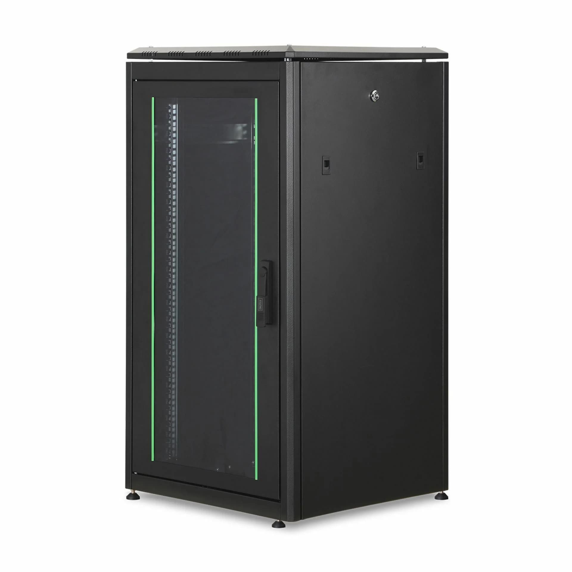 Digitus Digitus kabinet 22U 1155 600x600 črn sestavljen DN-19 22U-6/6-B-1 Samostoječi
