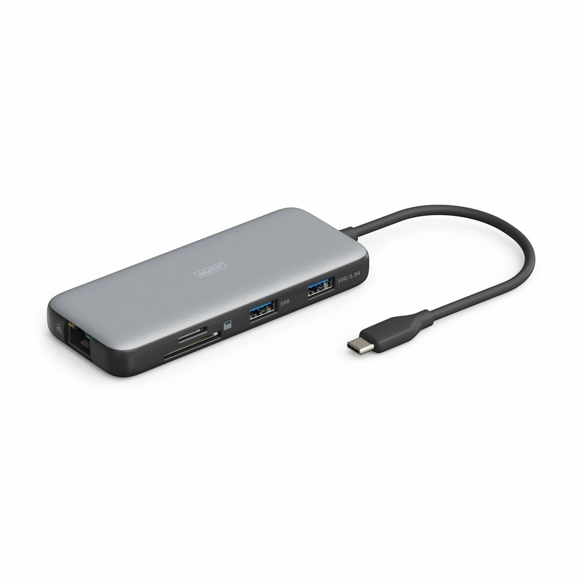 Digitus Digitus priklopna postaja USB 3.2 TipC 7v1 4K črna DA-70914 Priklopne postaje