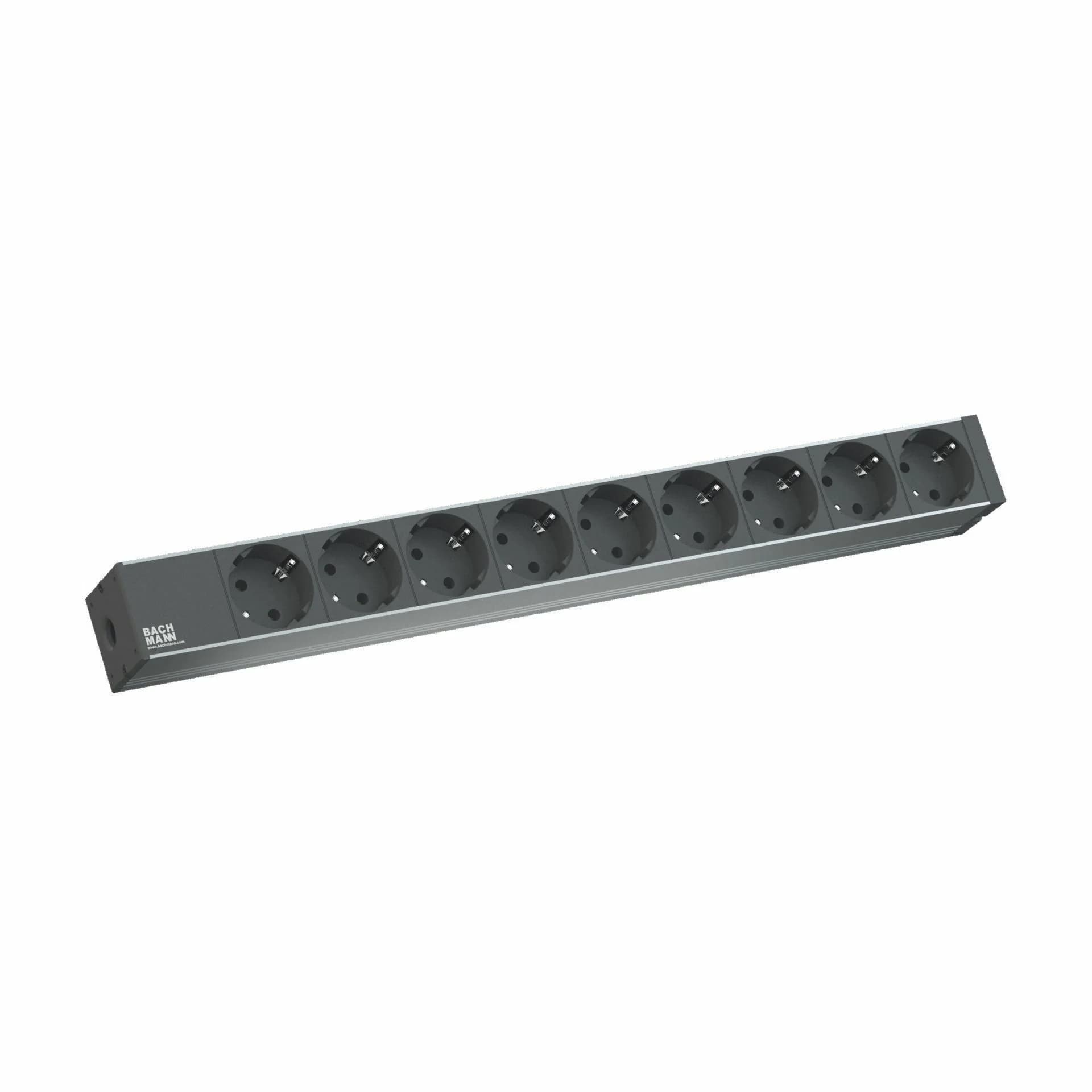 Bachmann razdelilec rack 9x250V ALU 2m črn 333.506 - slika 1