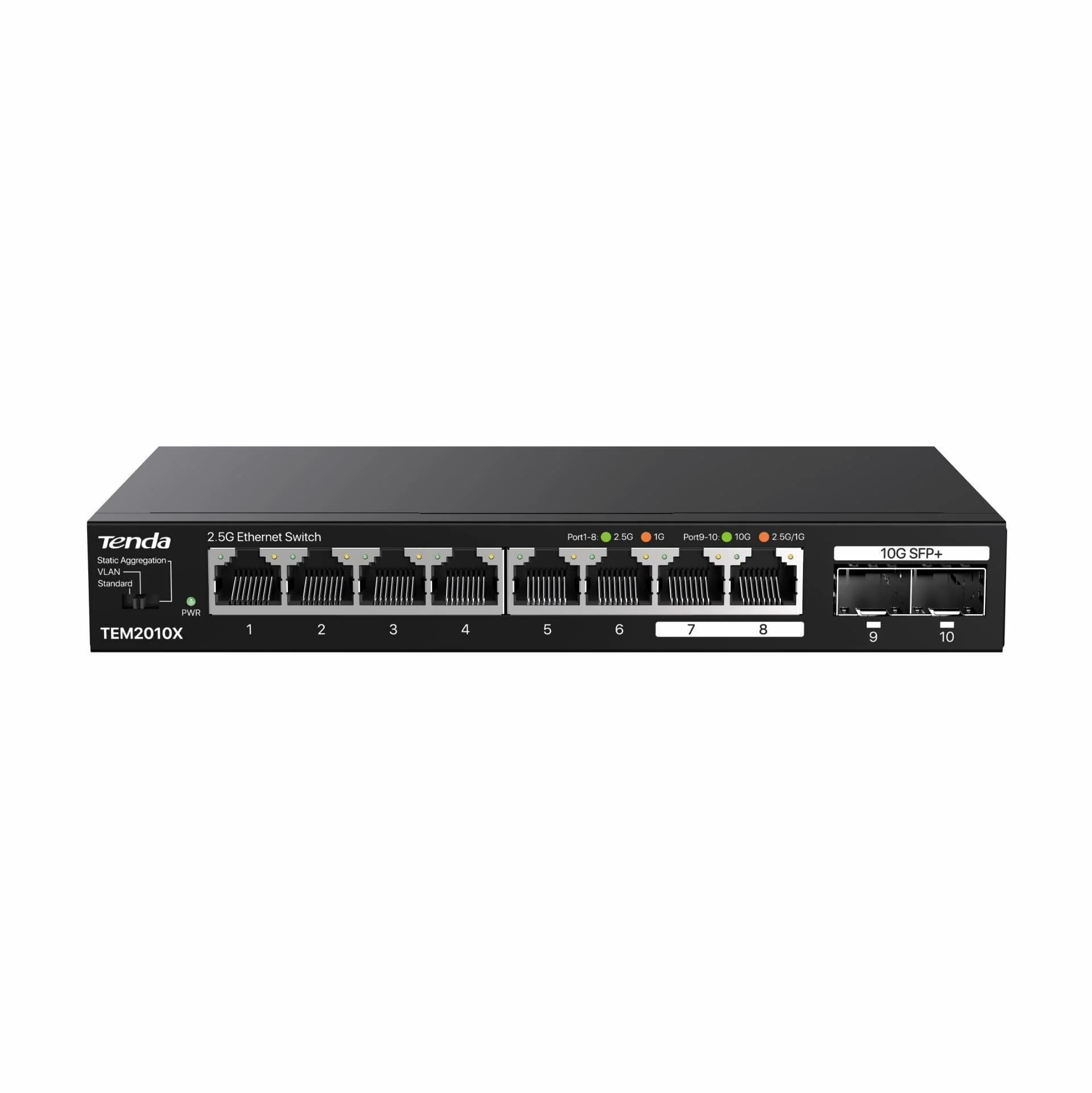 Tenda stikalo 2,5 Giga 8-port 2x SFP+ TEM2010X - slika 1