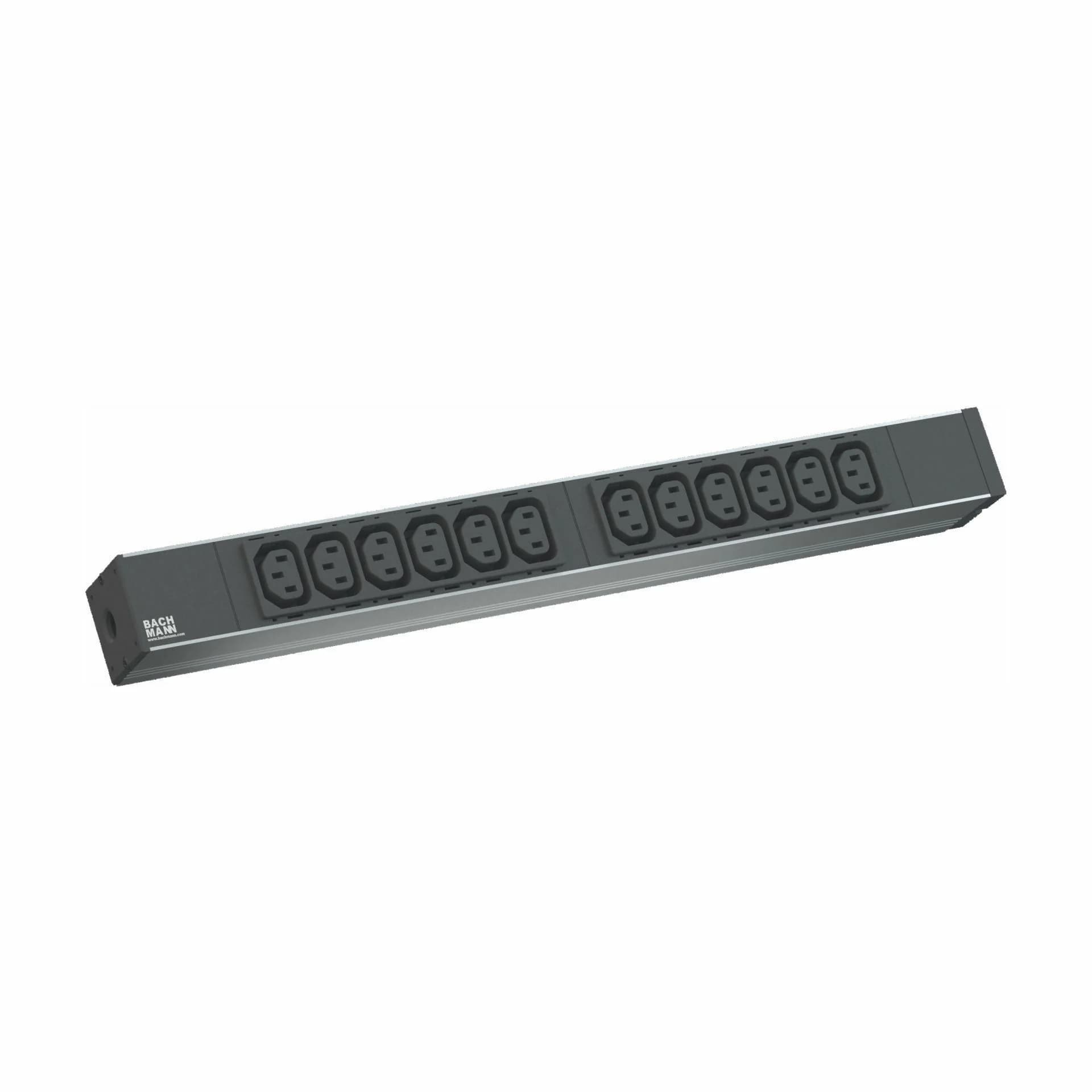 Bachmann Bachmann razdelilec rack 12xEuro C13 ALU črno/siv 333.616 Razdelilci 220V