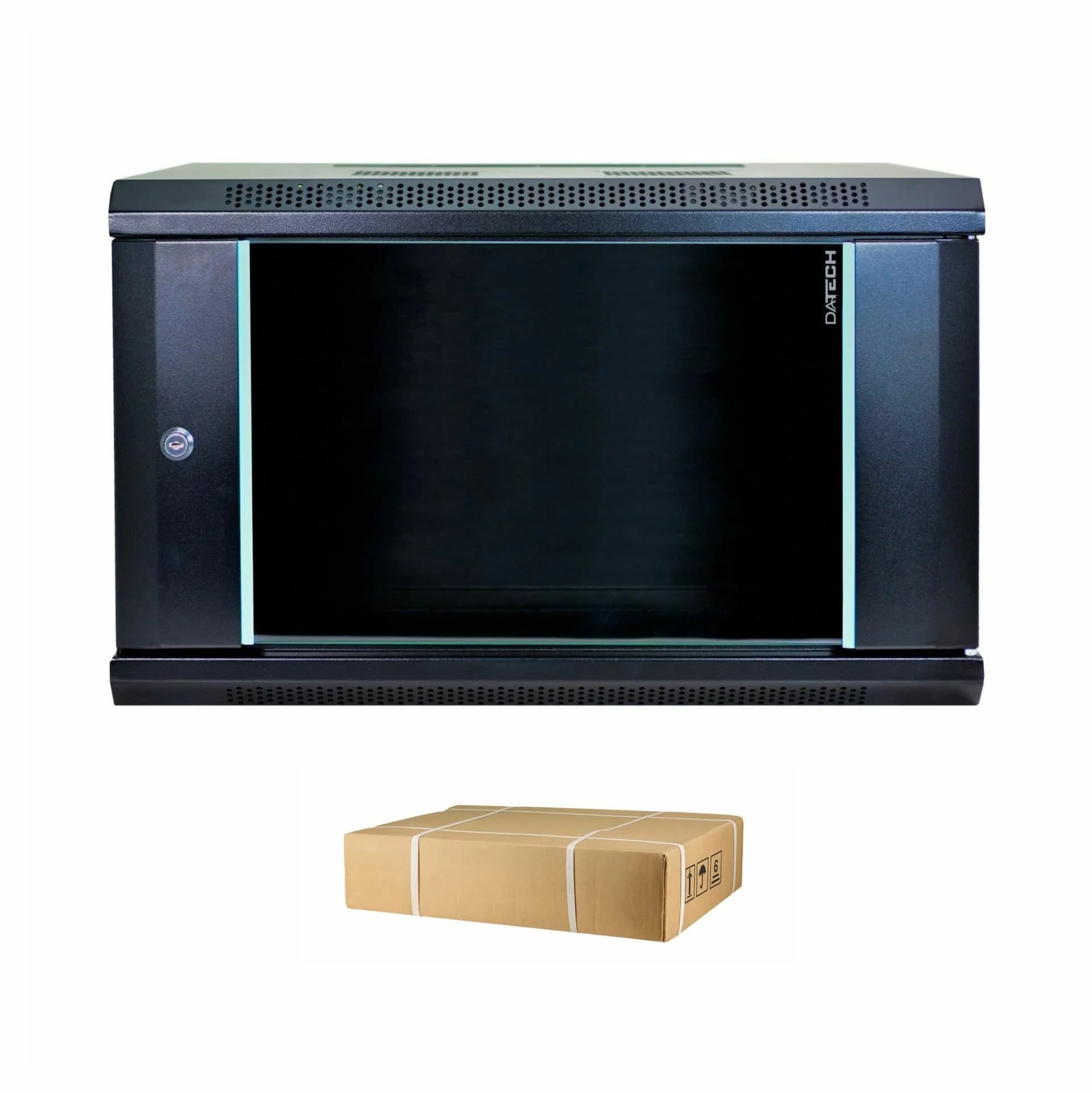 DATECH zidni kabinet 6U 368 600x450 črn + polica DP.6406.9001 - slika 1