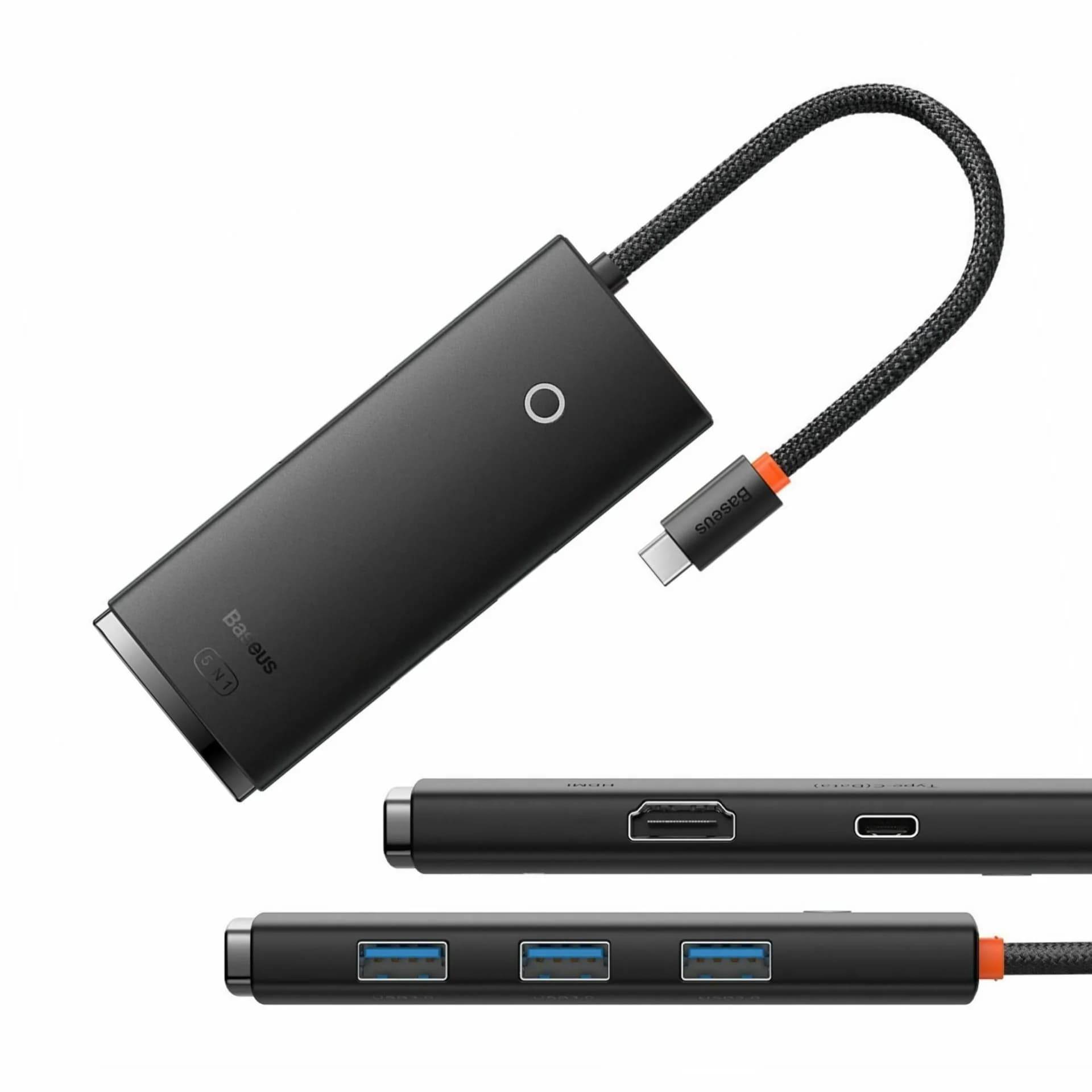 Baseus priklopna postaja USB 3.1 TipC 5v1 4K črn WKQX040001 - slika 1