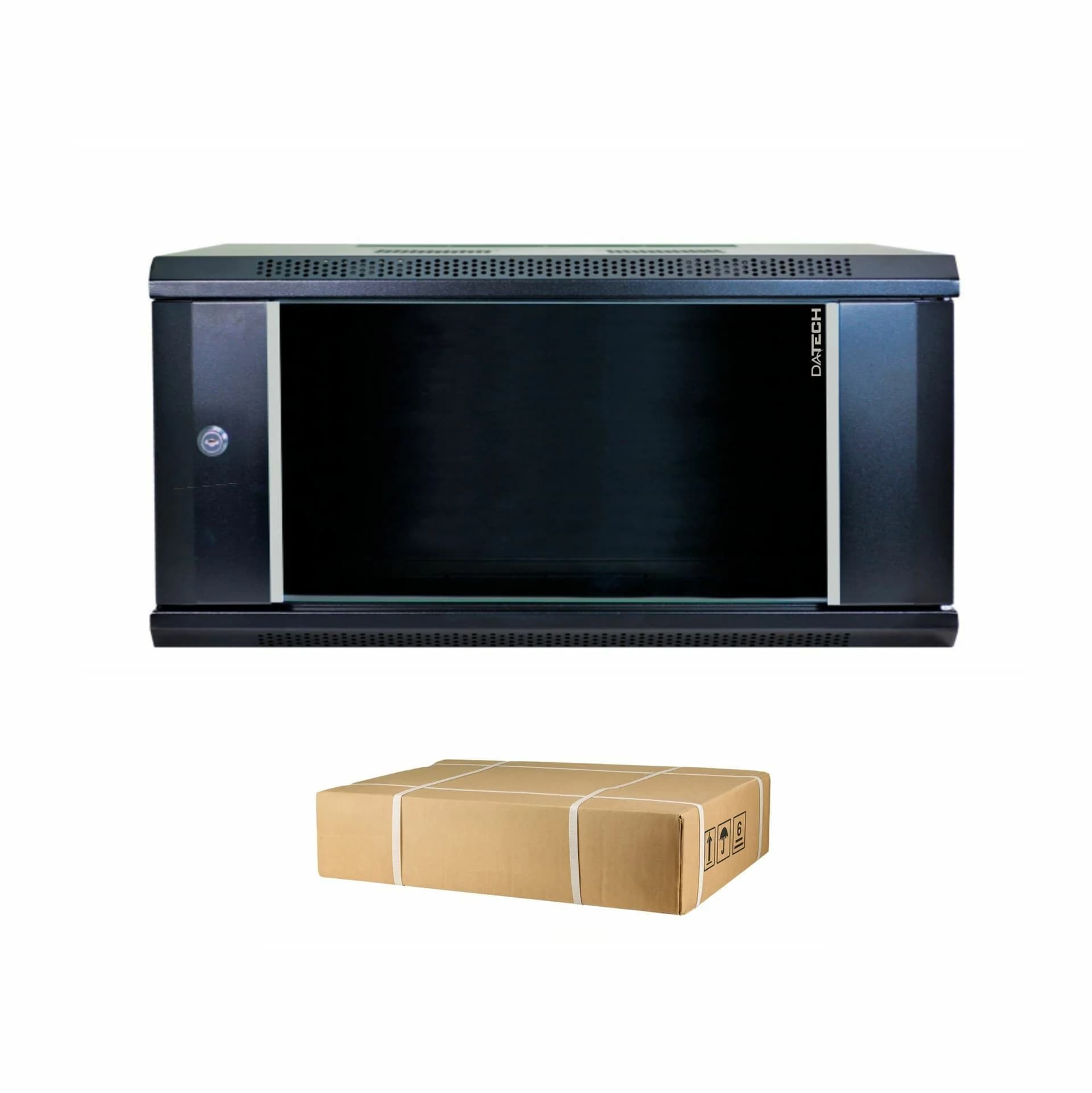 Datech DATECH zidni kabinet 4U 280 600x450 črn + polica DP.6404.9001 Zidni