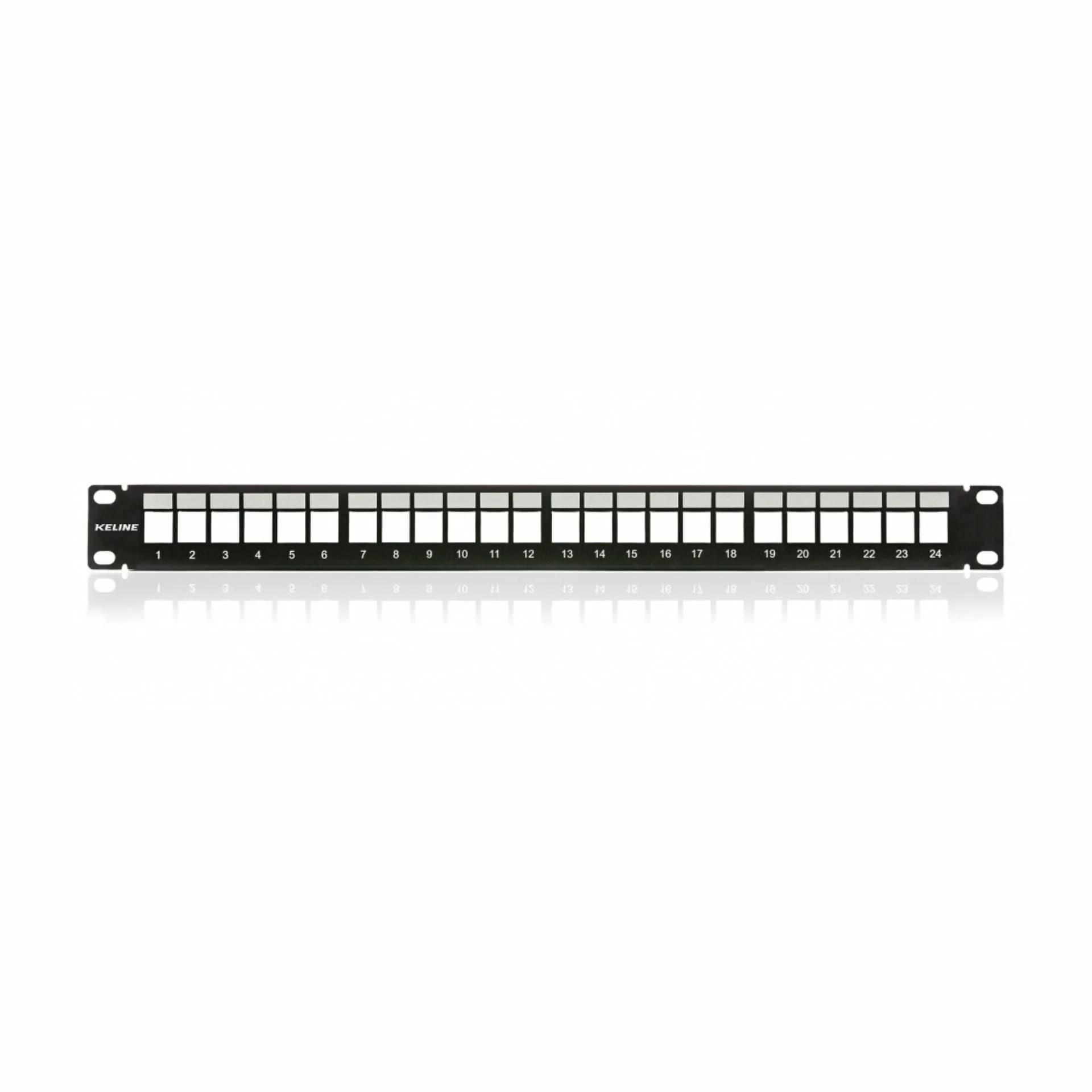 KELine panel CAT.5e/6/6A 24-port +nosilec kablov KEP-EMPTY-S - slika 1