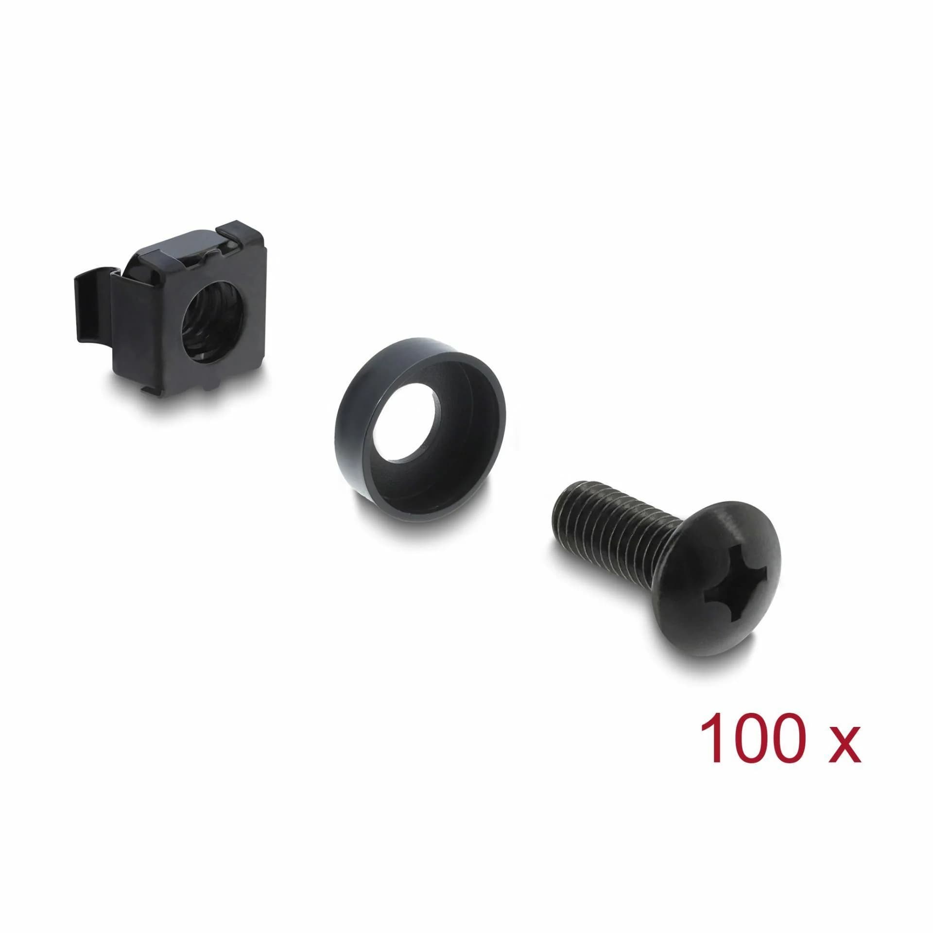 Delock Delock matica vijak podložka set/100kos črni 42434 Dodatki